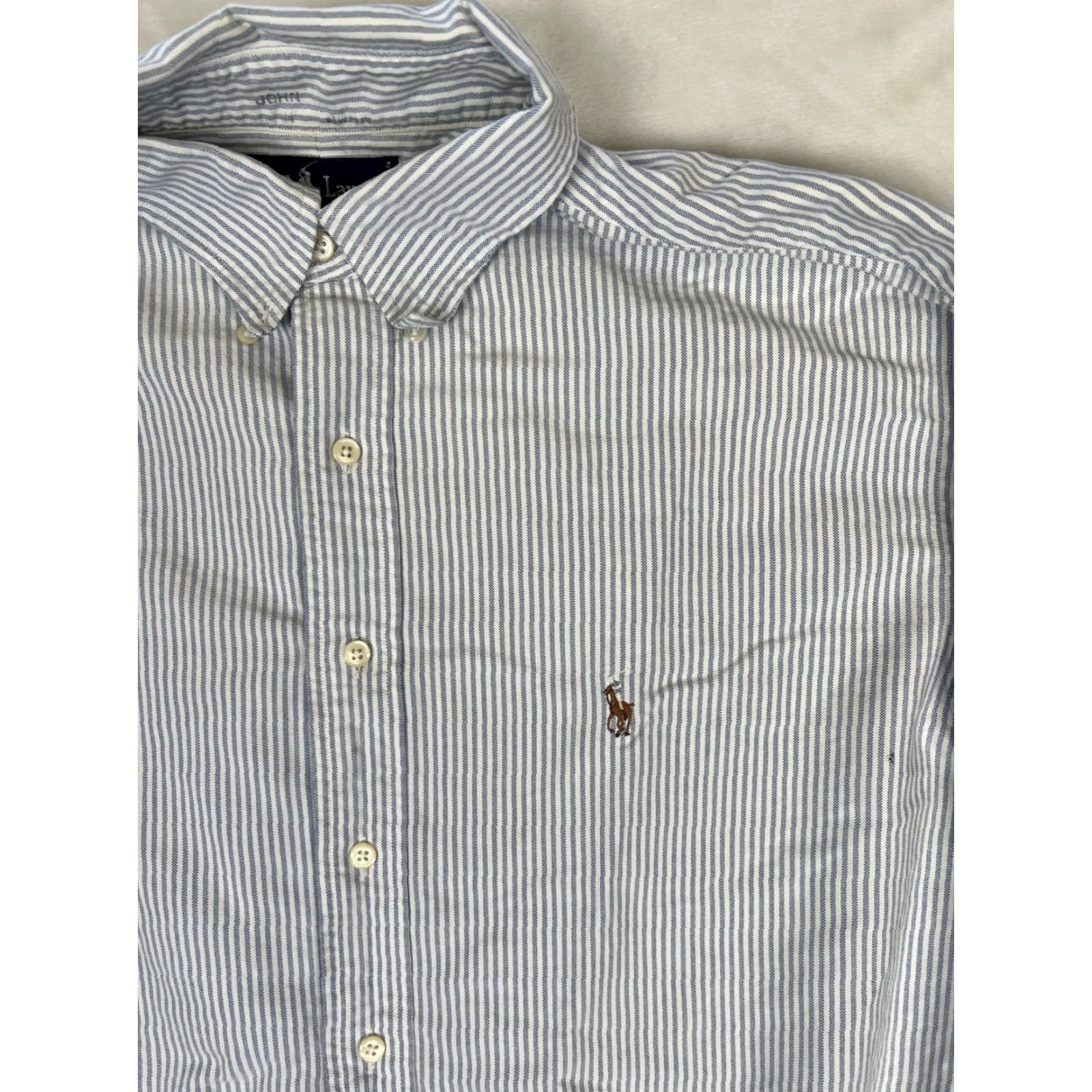 Ralph Lauren Ralph Lauren Oxford Shirt Mens XL Blue Striped Button-Down Long Sleeve Size US XL / EU 56 / 4 - 2 Thumbnail