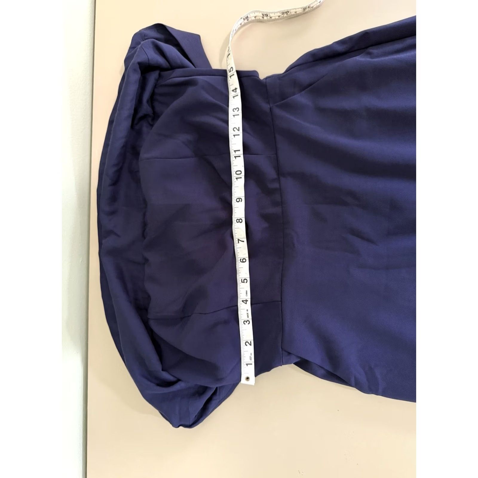 Lulus NWT!! Lulus Navy Strapless Wedding Dress M Sheath Short Sleeveless Knit Polyester Blend Size M / US 6-8 / IT 42-44 - 3 Thumbnail