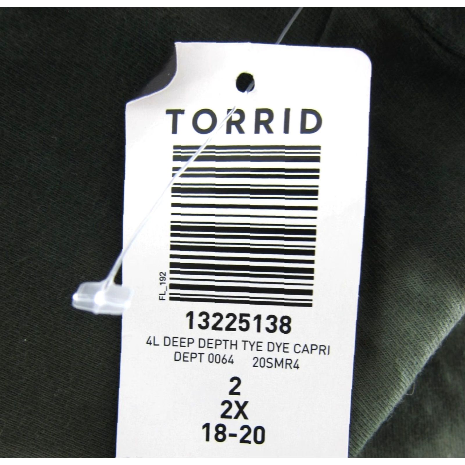 Torrid NWT Torrid Green Tie Dye Deep Depth Cotton Stretch Capri Pant Woman 2X Size 40" / US 18 - 4 Thumbnail