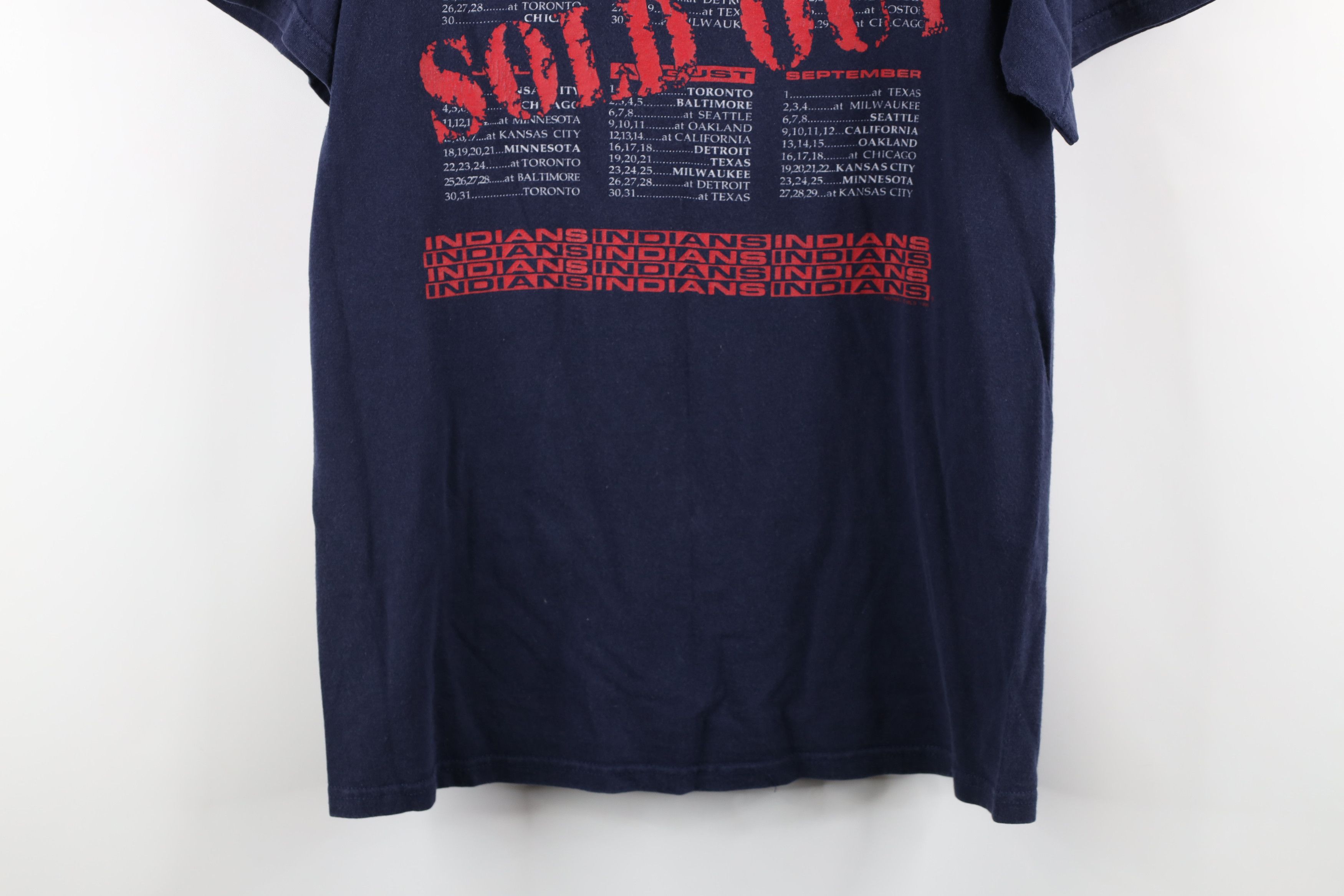 Vintage Vintage 90s Spell Out Chief Wahoo Cleveland Indians T-Shirt Size US S / EU 44-46 / 1 - 9 Thumbnail