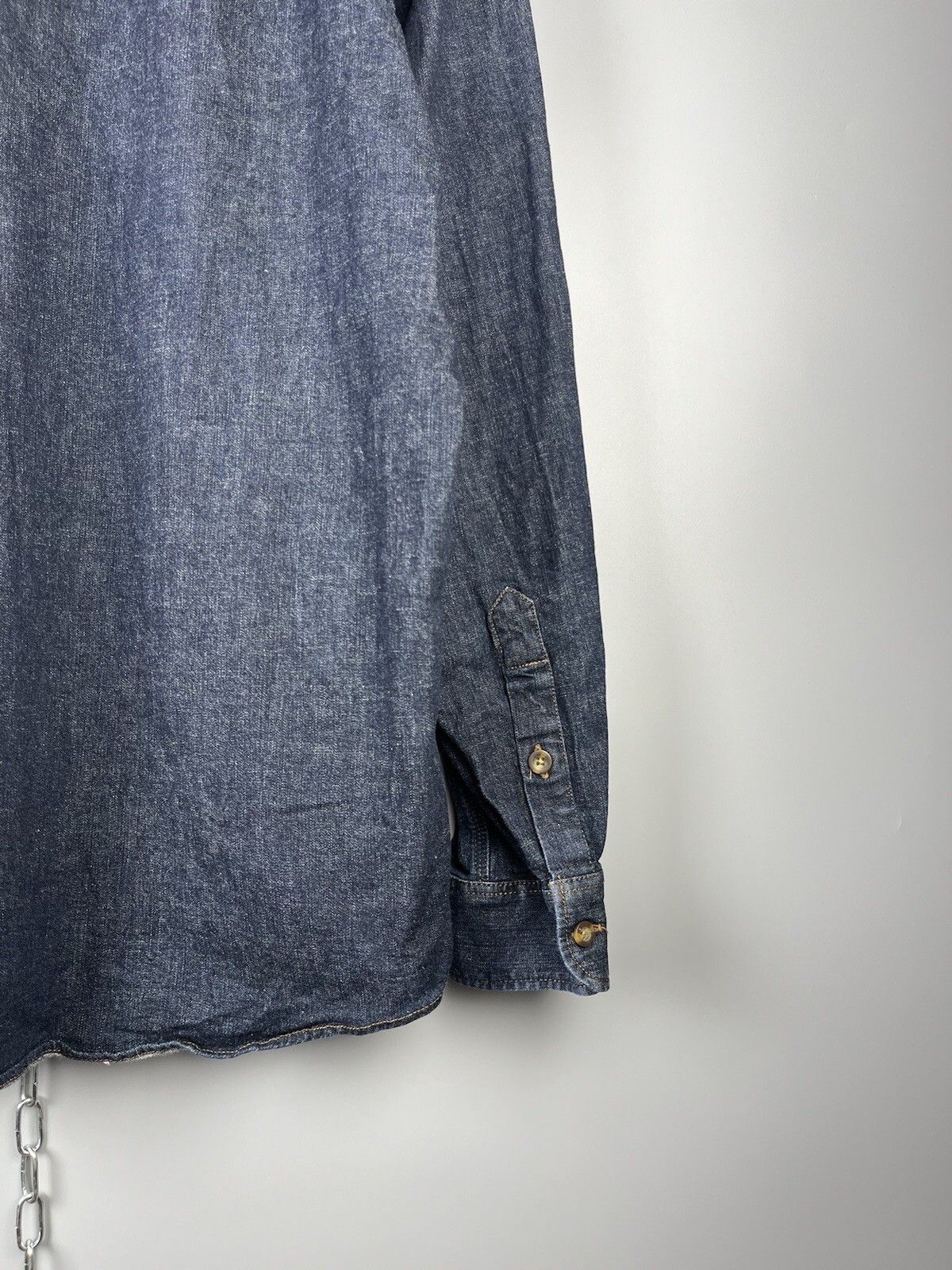 Carhartt Carhartt Button Long Sleeve Denim Work Shirt Size US XL / EU 56 / 4 - 15 Thumbnail