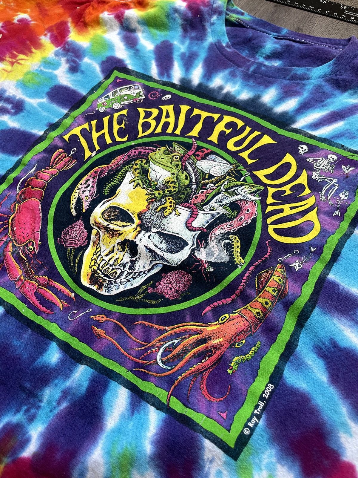 Vintage Y2K 2008 Gildan “Baitful Dead” Graphic T-Shirt (Sz. L) Size US XL / EU 56 / 4 - 2 Thumbnail