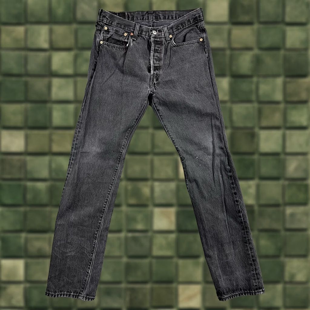 Levi's Levi's 501 Jeans Men's Black Classic Fit Straight Leg Button Fly Denim Sz 32x34 Size US 32 / EU 48 - 1 Thumbnail