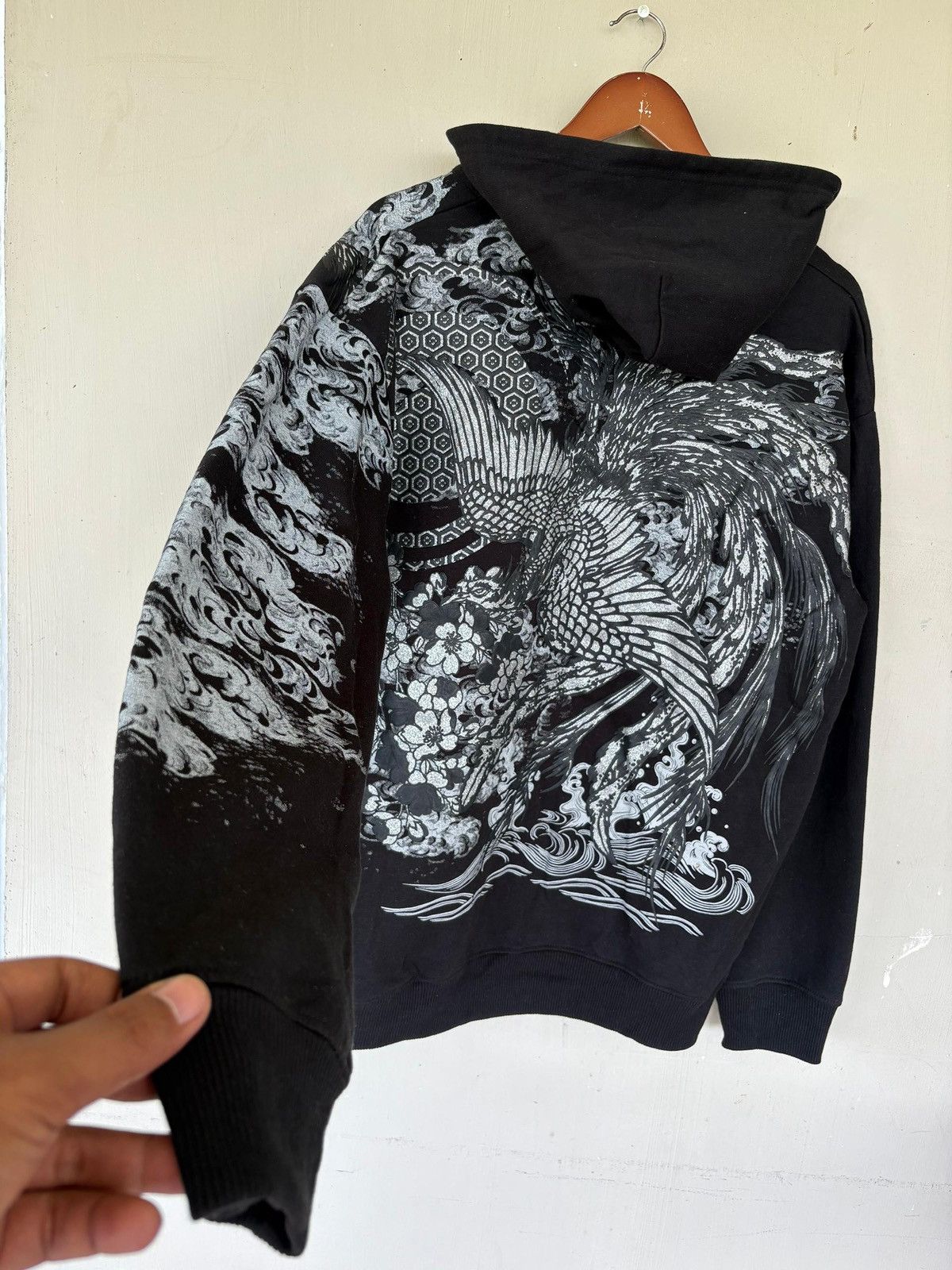 Japanese Brand VTG Phoenix Hoodie Full Print Design Japan art Stlye Size US L / EU 52-54 / 3 - 8 Thumbnail