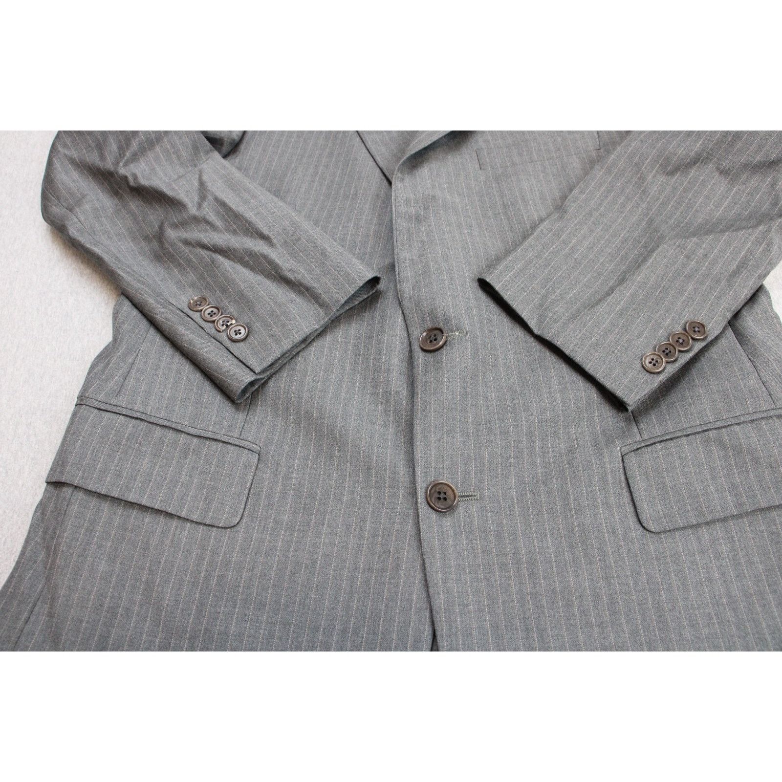 Brooks Brothers Brooks Brothers BlazerMen 40R/34 GrayStripedWool1818 Madison Size 40R - 7 Thumbnail
