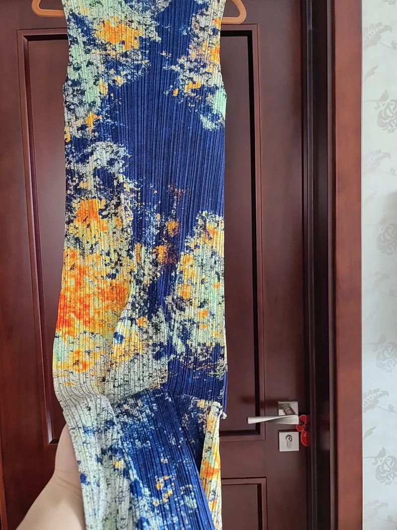 Issey Miyake Issey Miyake size:3 Yellow and blue starry sky dress Size S / US 4 / IT 40 - 6 Thumbnail