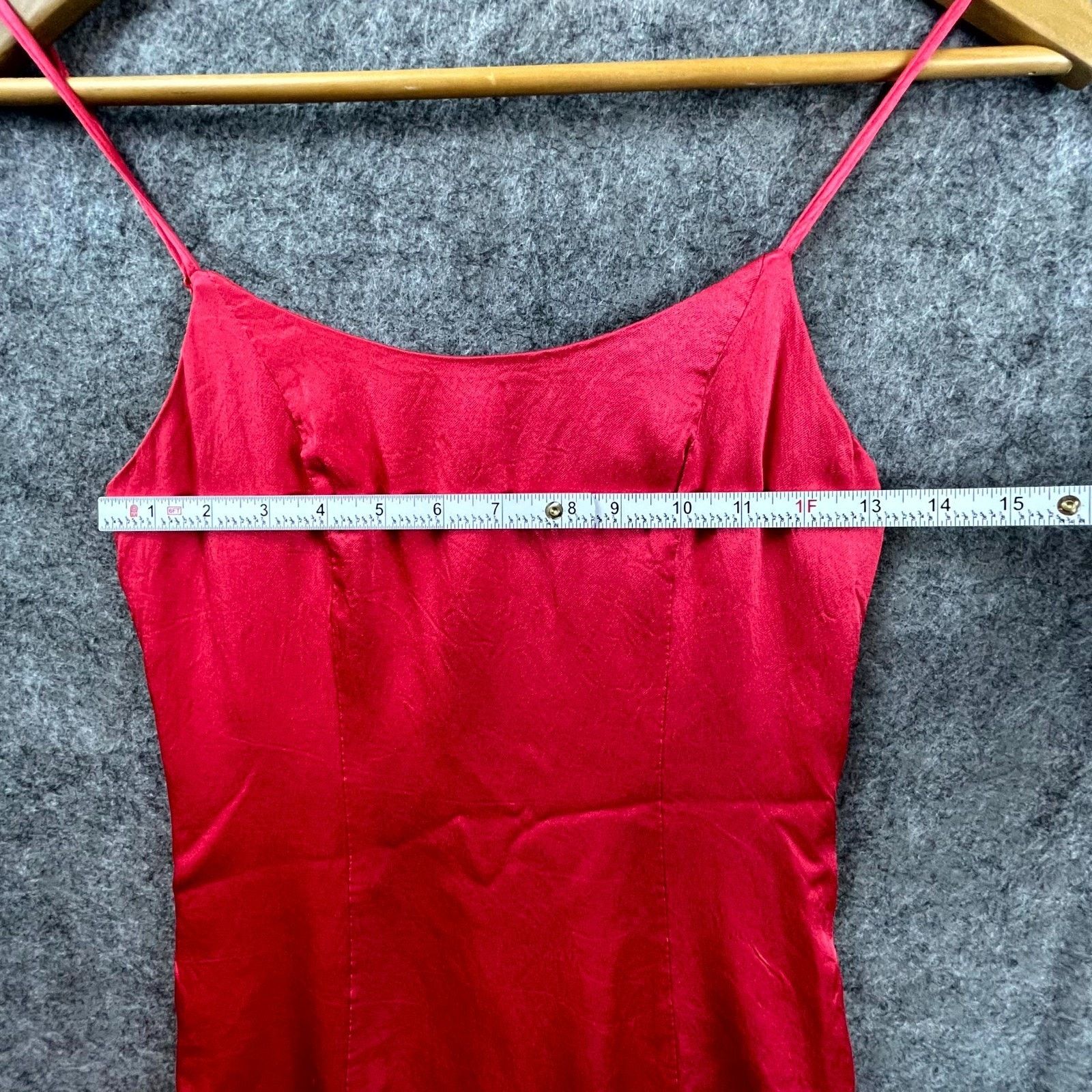 & Other Stories & Other Stories Slip Dress Womes Small Red Spaghetti Satin Size S / US 4 / IT 40 - 3 Thumbnail