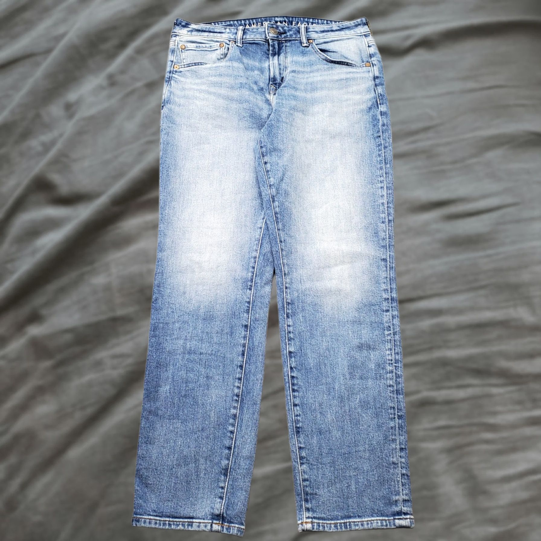 American Eagle Outfitters American Eagle Jeans Mens 31x30 Blue Denim Airflex+ Athletic Fit Straight Leg Shirt Men's Size 31 Blue Denim Athletic Fit Jeans Size US 31 - 1 Thumbnail