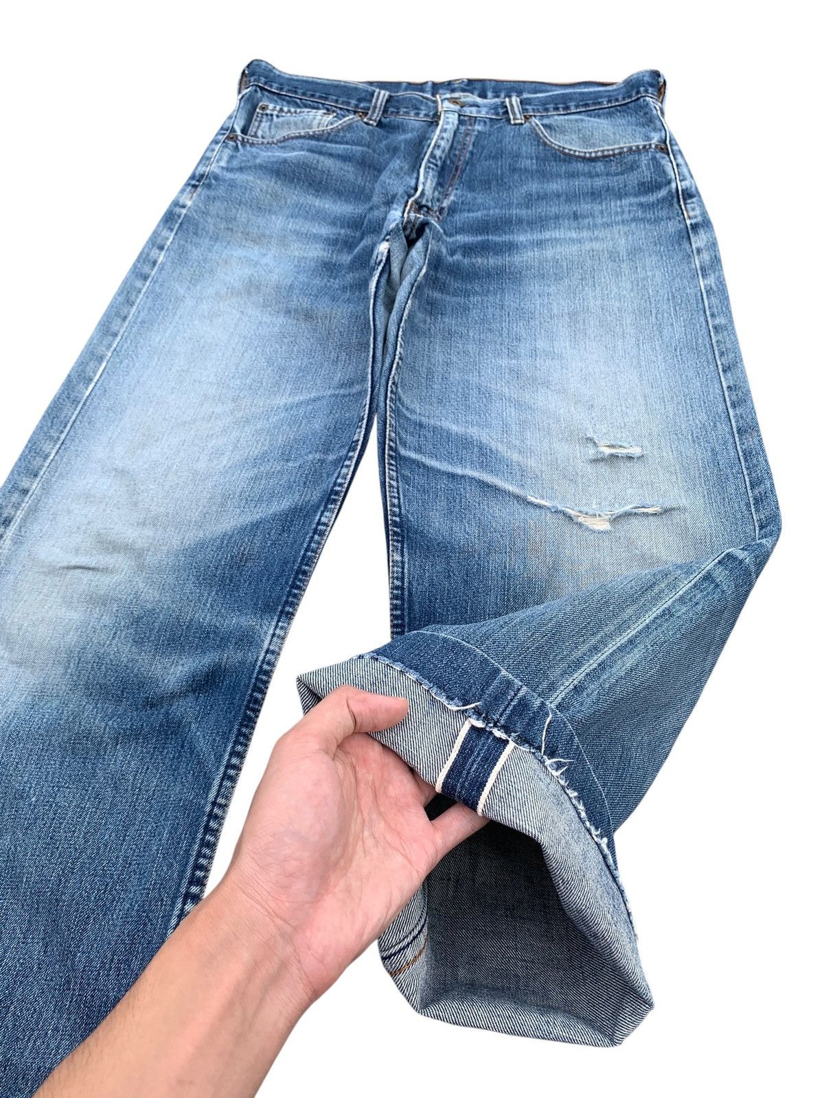 Levi's VINTAGE LEVI'S 503 SELVEDGE FADED DISTRESSED DENIM Size US 36 / EU 52 - 3 Thumbnail