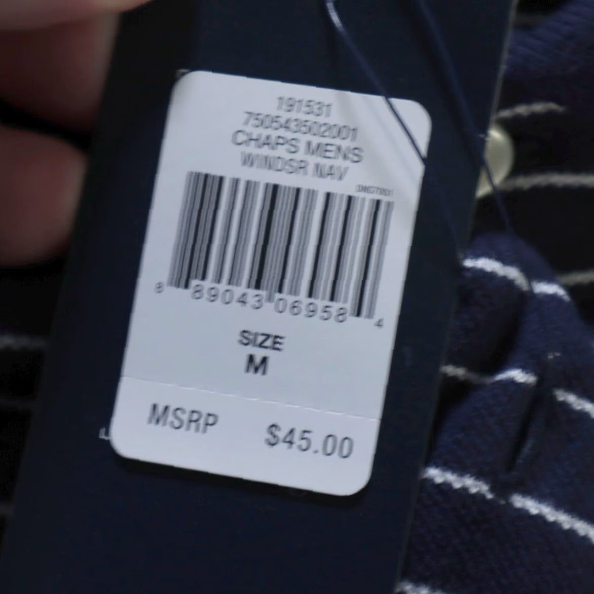 Chaps Chaps Polo Shirt Striped Navy Blue M Men Custom Fit Shirt Size US M / EU 48-50 / 2 - 7 Thumbnail