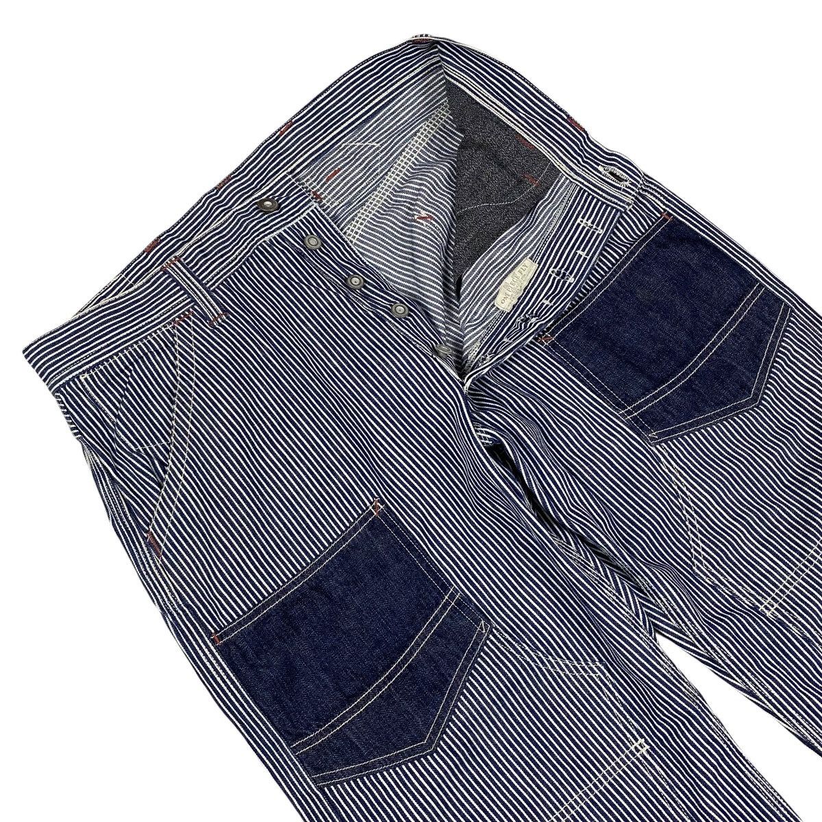 Freewheelers × Japanese Brand Freewheelers Derrickman Hickory Double Knee Work Pants Size US 32 / EU 48 - 5 Thumbnail