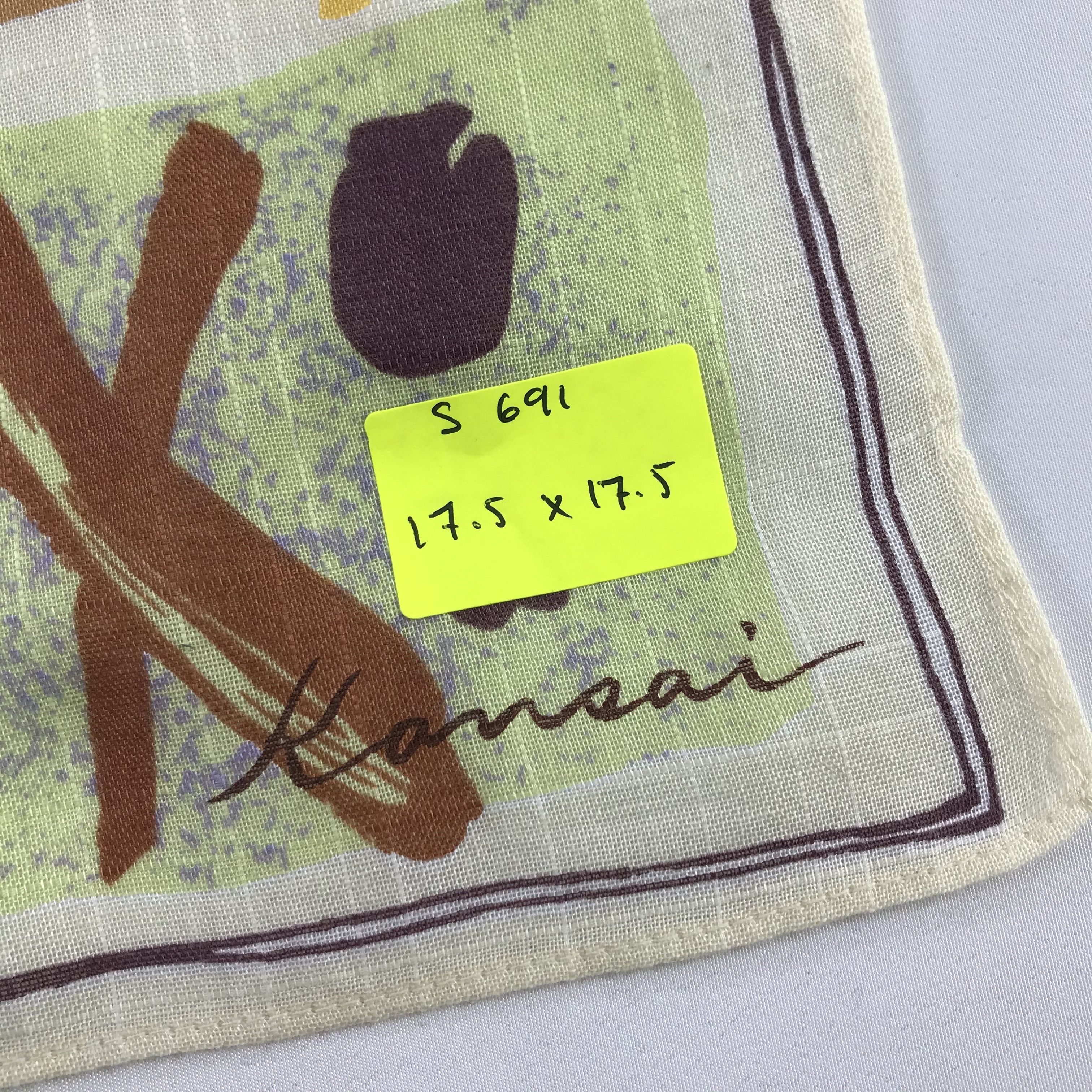Kansai Yamamoto × Vintage Kansai Bandana / Handkerchief / Neckerchief - S691 Size ONE SIZE - 5 Thumbnail