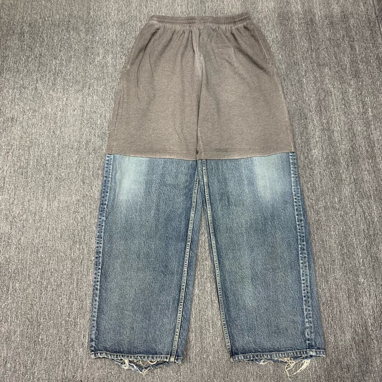 Balenciaga Balenciaga Denim Panel Jogging Pants Size US 26 / EU 42 - 1 Thumbnail
