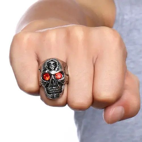 Foreign Exchange Classic Skeleton Men Skull Red Eyes Size ONE SIZE - 9 Thumbnail