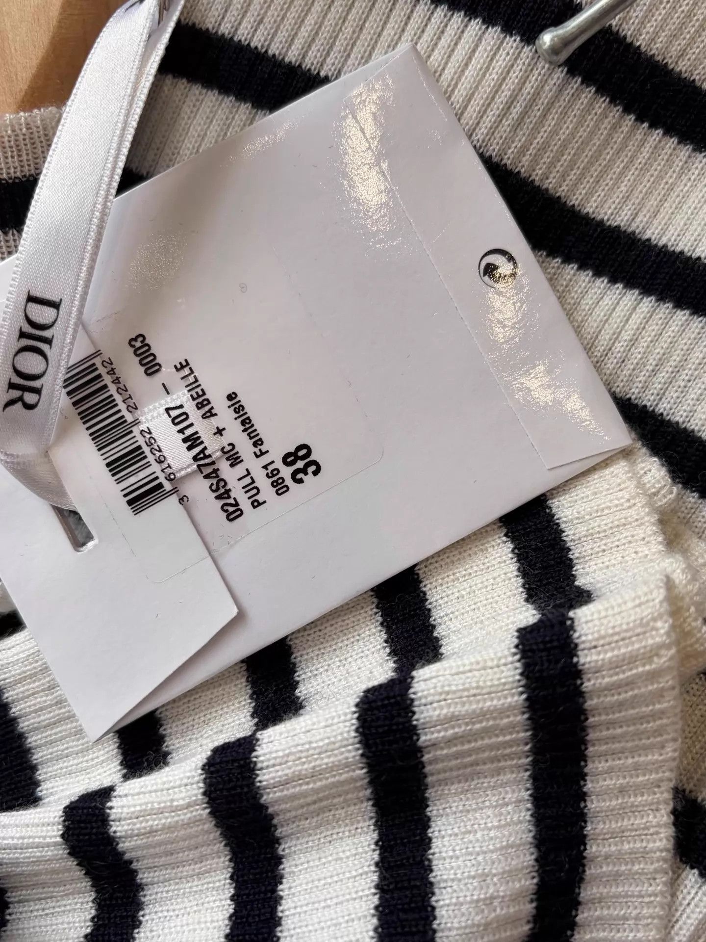Dior Dior B&W Striped Knit SS w/ Bee CD Embroidery 34/38 New Size XS / US 0-2 / IT 36-38 - 6 Thumbnail