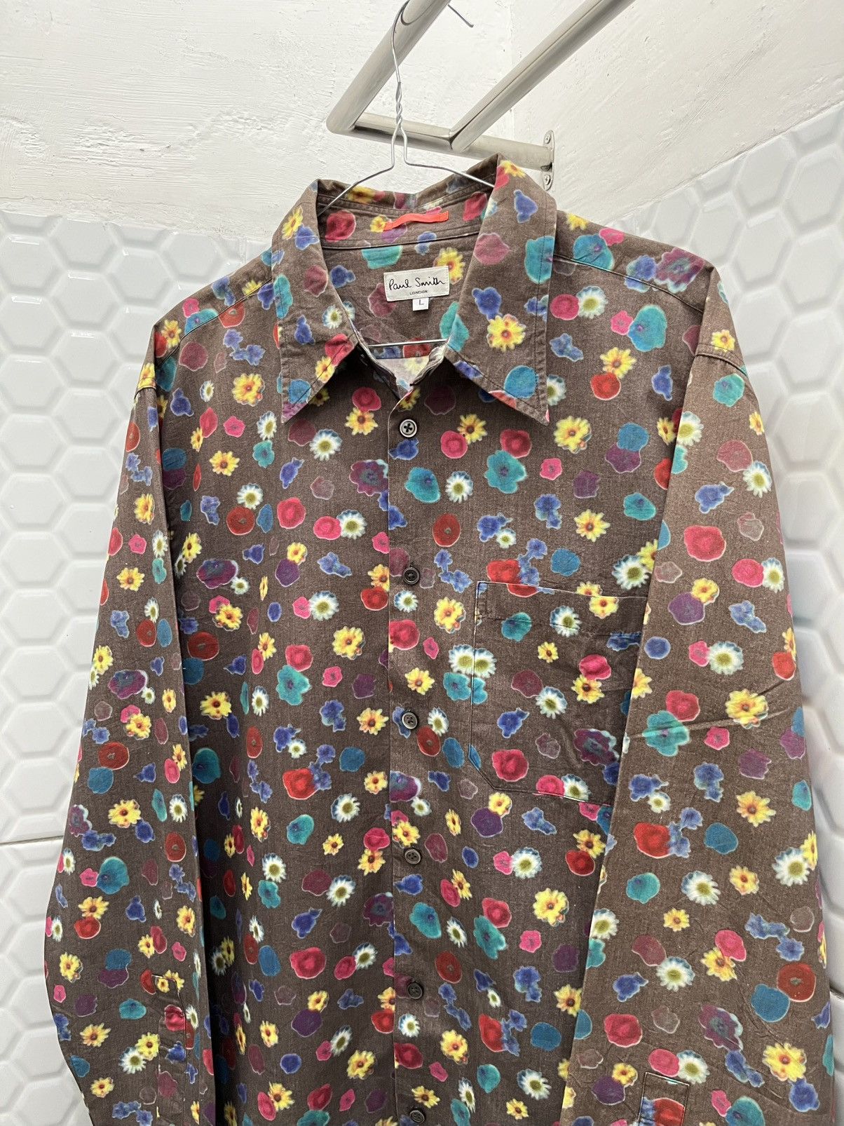 Paul Smith Vintage Paul Smith Printed Washed Shirt Size US L / EU 52-54 / 3 - 2 Thumbnail