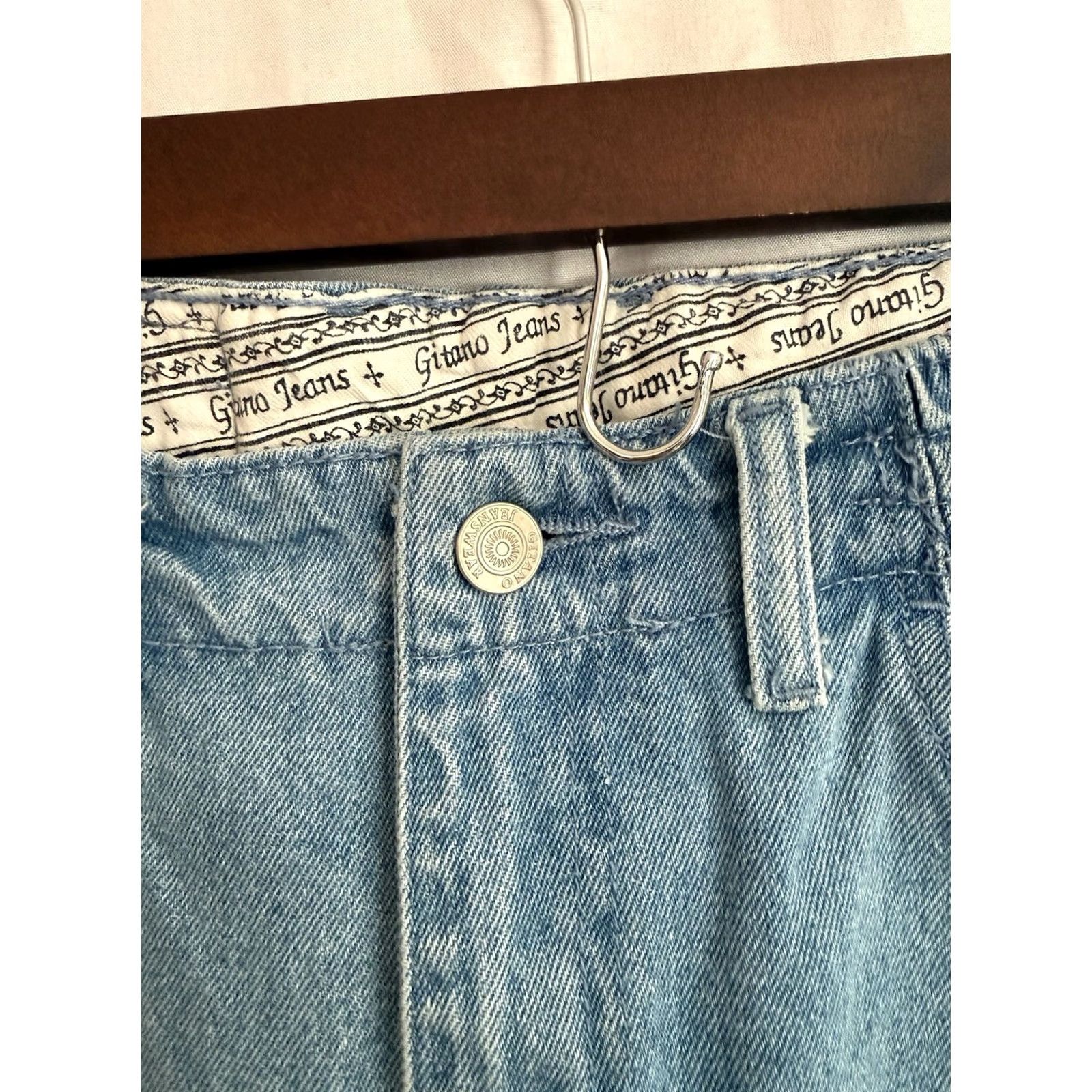 Vintage Gitano Vintage Women’s Jeans Size 12 High Rise 80s Denim Relaxed Fit Mom 5-Pocket Blue N/A? Size 34" / US 12 / IT 48 - 2 Thumbnail