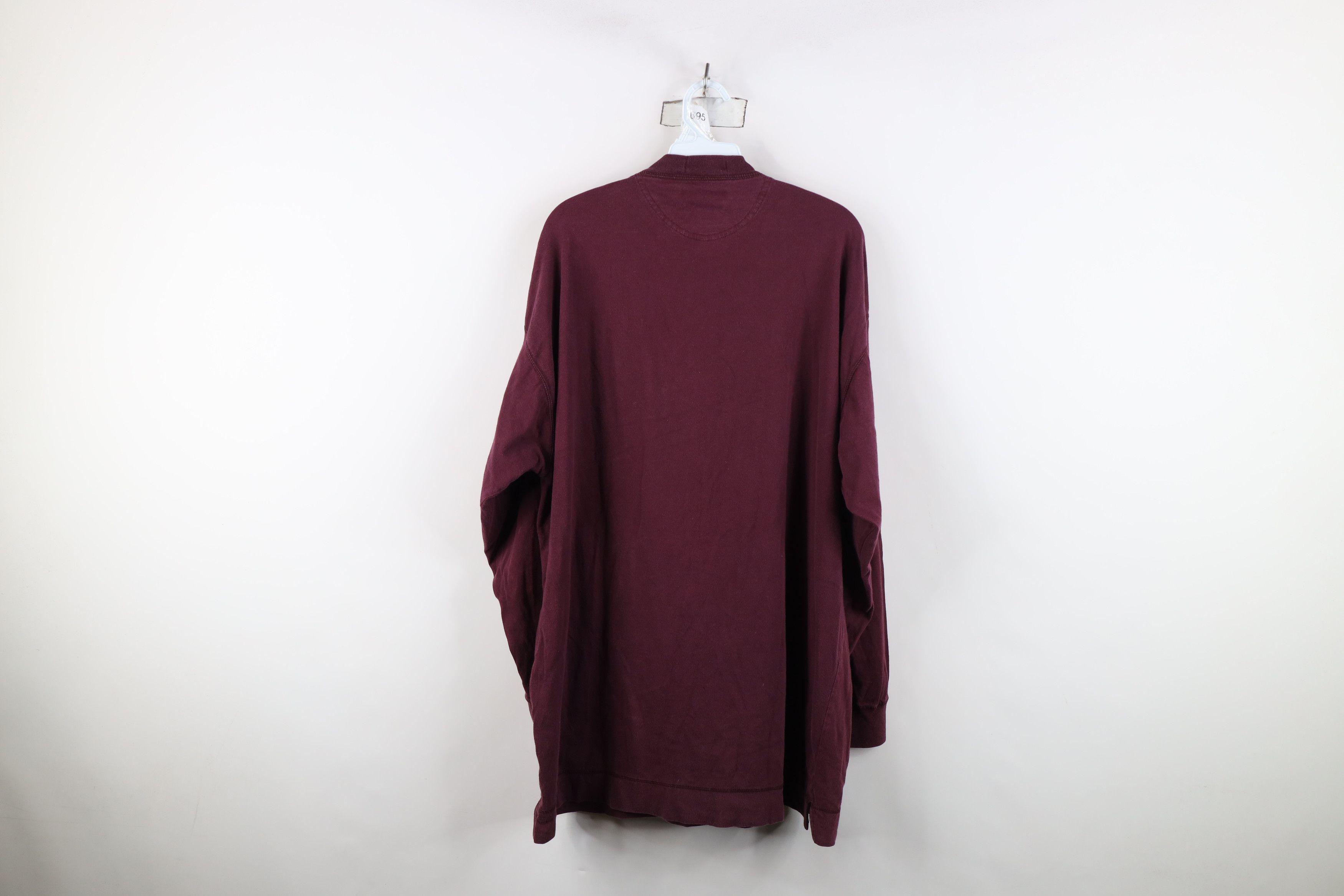 Vintage Vintage 90s Streetwear Blank Long Sleeve Henley T-Shirt Size US XXL / EU 58 / 5 - 13 Thumbnail