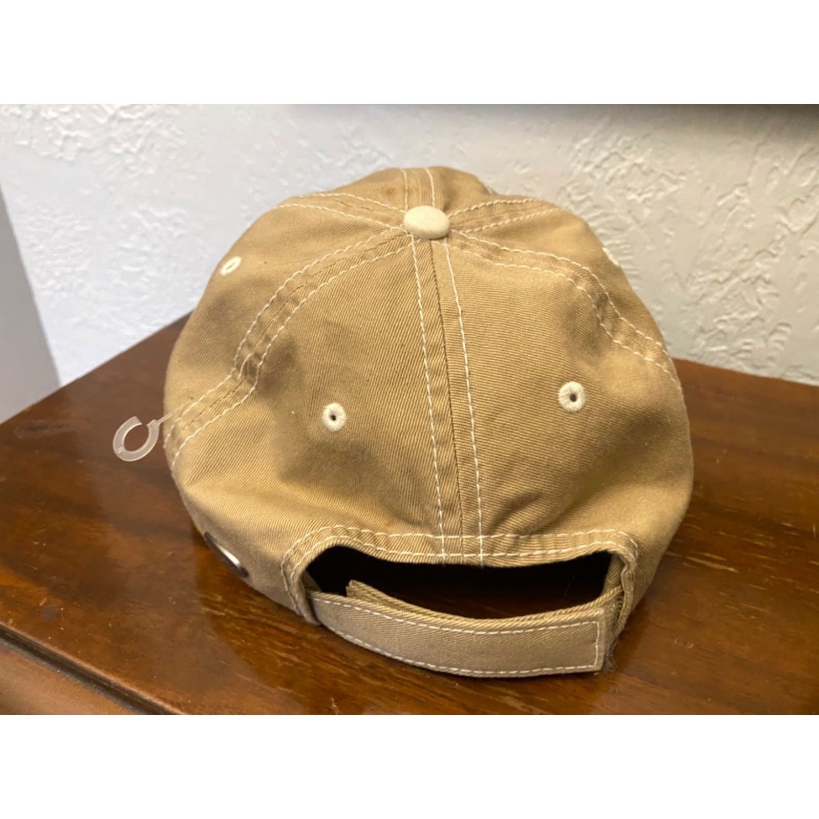 Logo 7 Greg Norman The Shark Logo Fish Golf Hat Cap Adjustable Tan Embroidered Size ONE SIZE - 3 Thumbnail