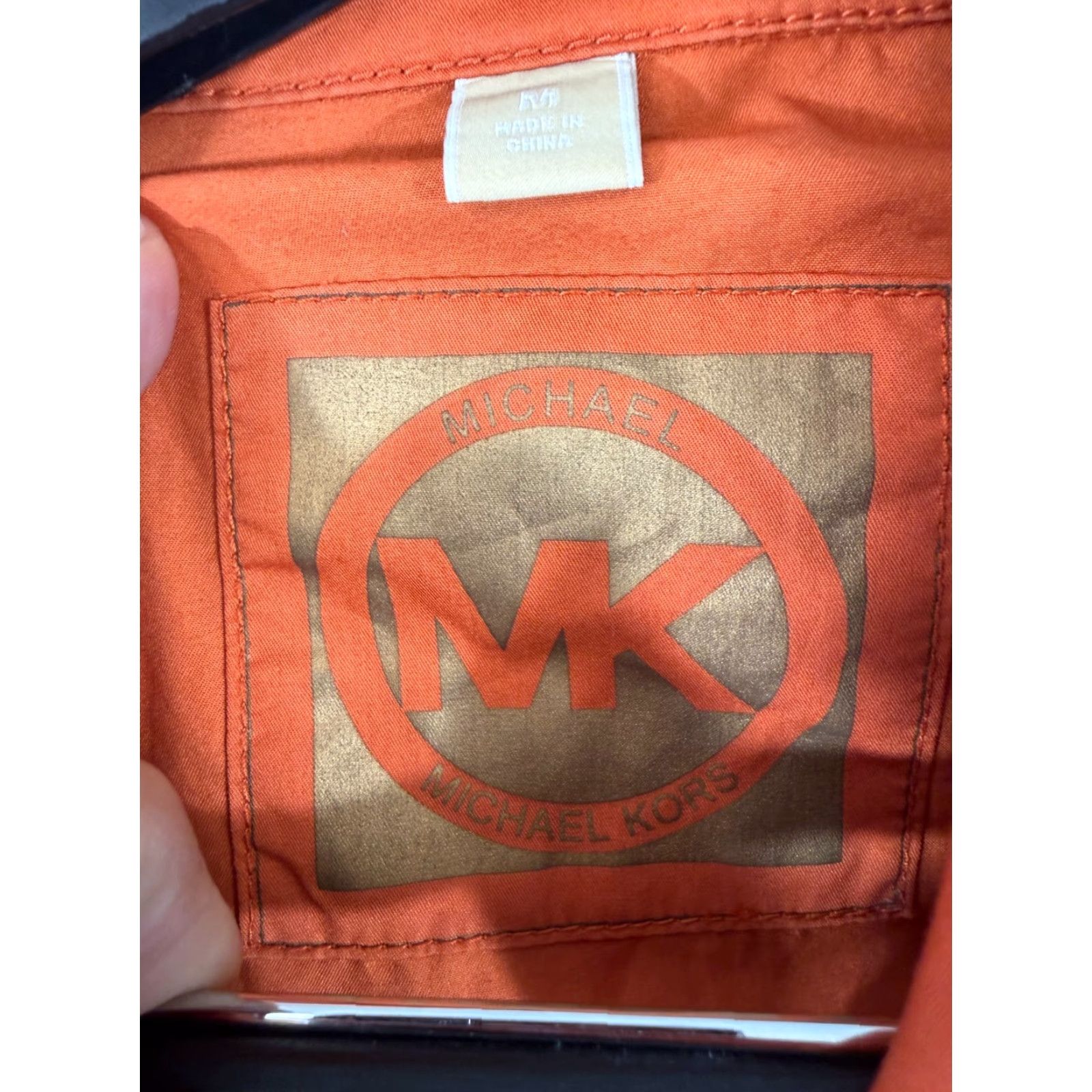Michael Kors Michael Kors Jacket Womens M Burnt Orange Asymmetrical Full Zip Lightweight Shirt Mens Womens? Size M / US 6-8 / IT 42-44 - 5 Thumbnail