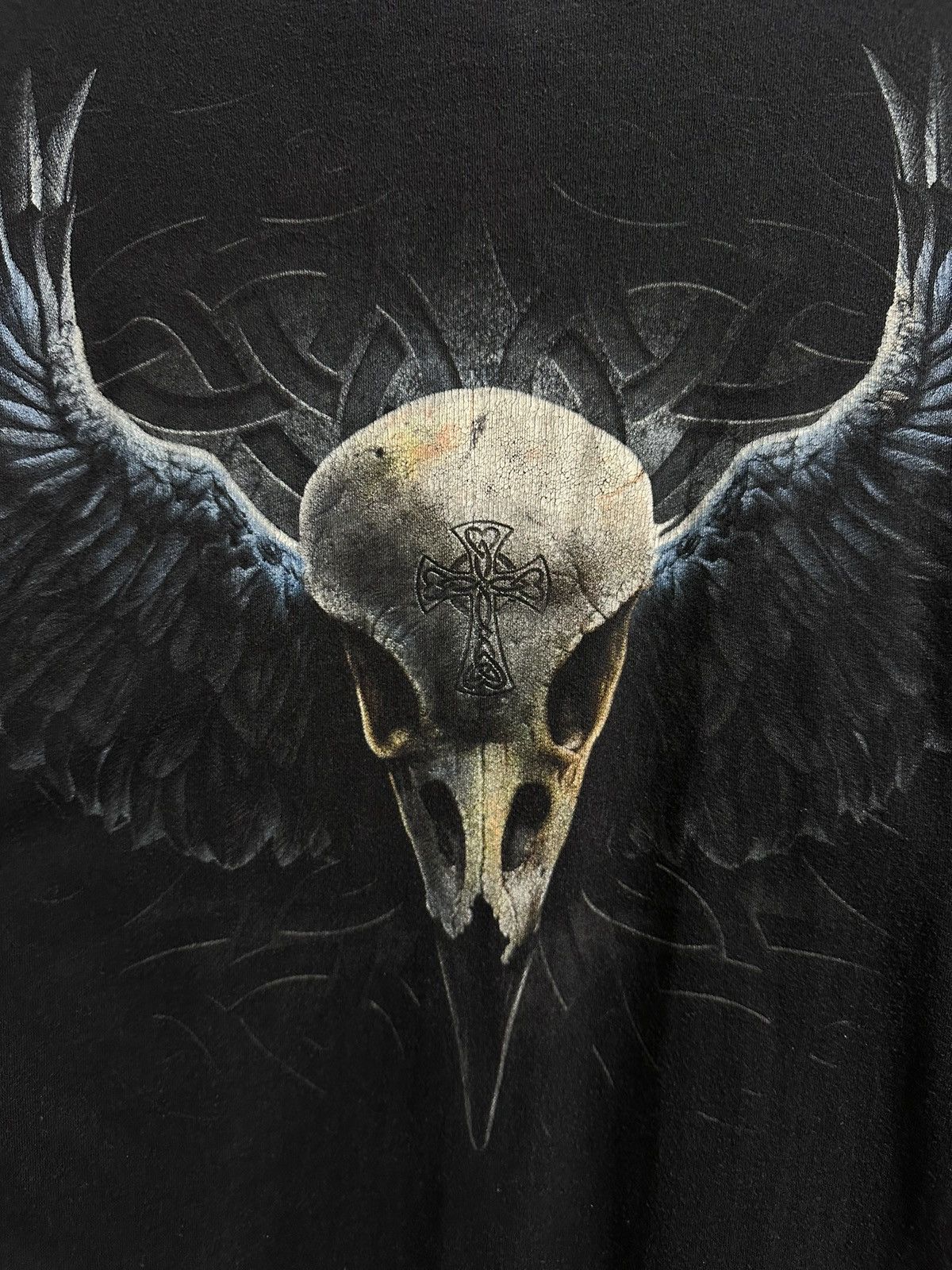 Japanese Brand Rare Vintage Dead Skull Rock Long-Sleeve Shirt Y2K Skeleton. Size US M / EU 48-50 / 2 - 8 Thumbnail