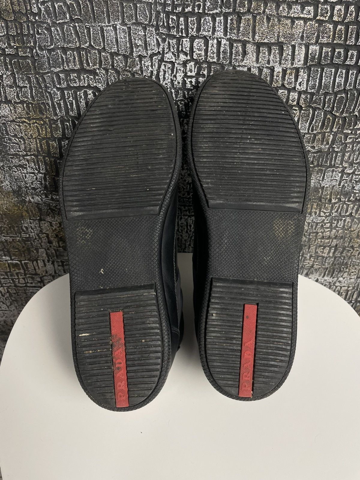 Prada Prada Shoes Black High Top Sneakers Leather Shoes Size US 9 / EU 42 - 17 Thumbnail
