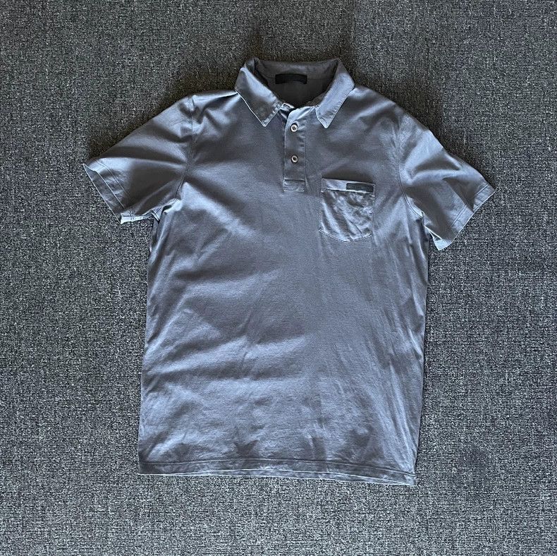 Prada Prada Gray Short Sleeve Polo Shirt Size US S / EU 44-46 / 1 - 1 Thumbnail