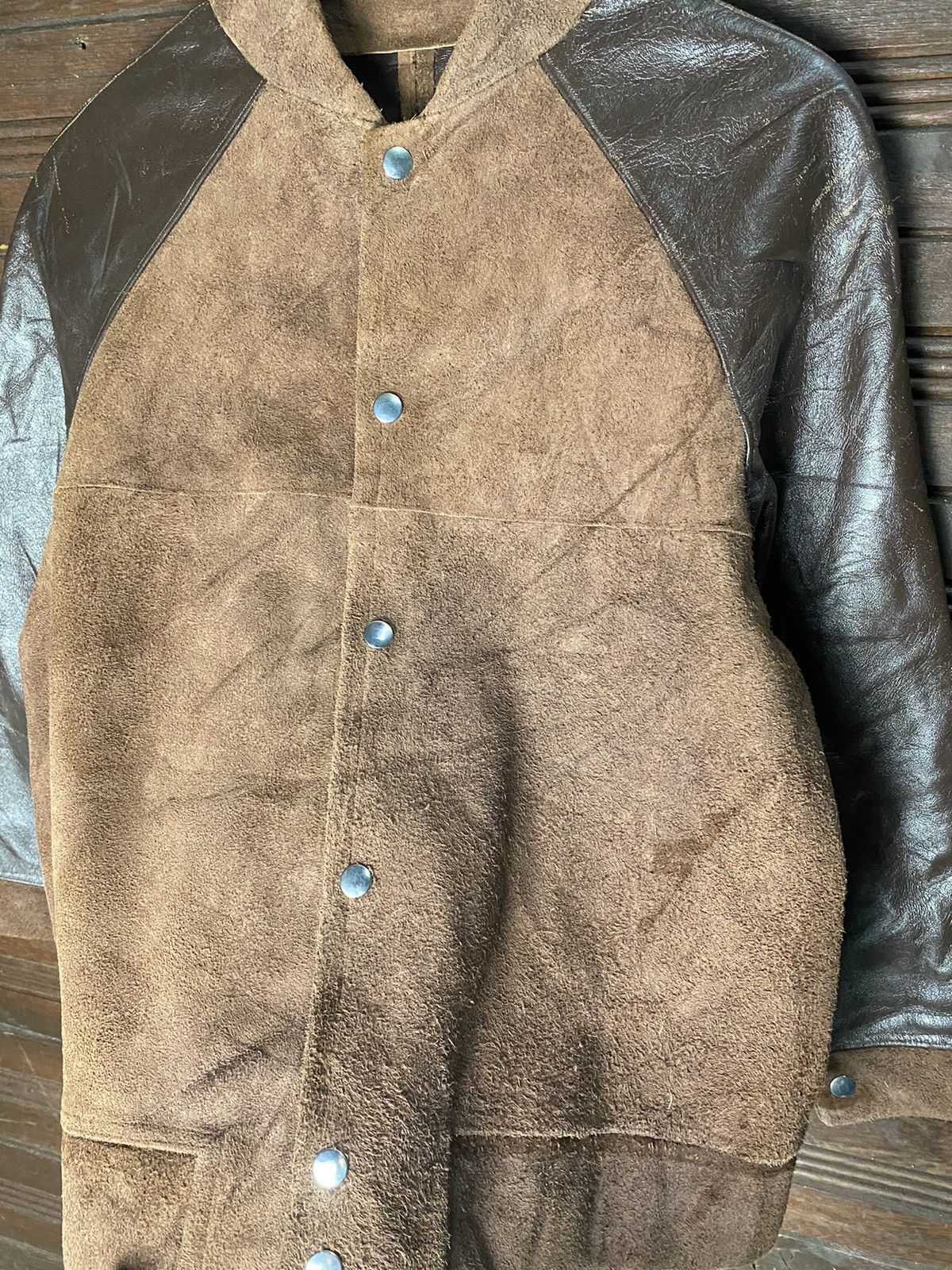 Leather Vintage Handmade Real Leather Bomber Jacket Size US S / EU 44-46 / 1 - 4 Thumbnail