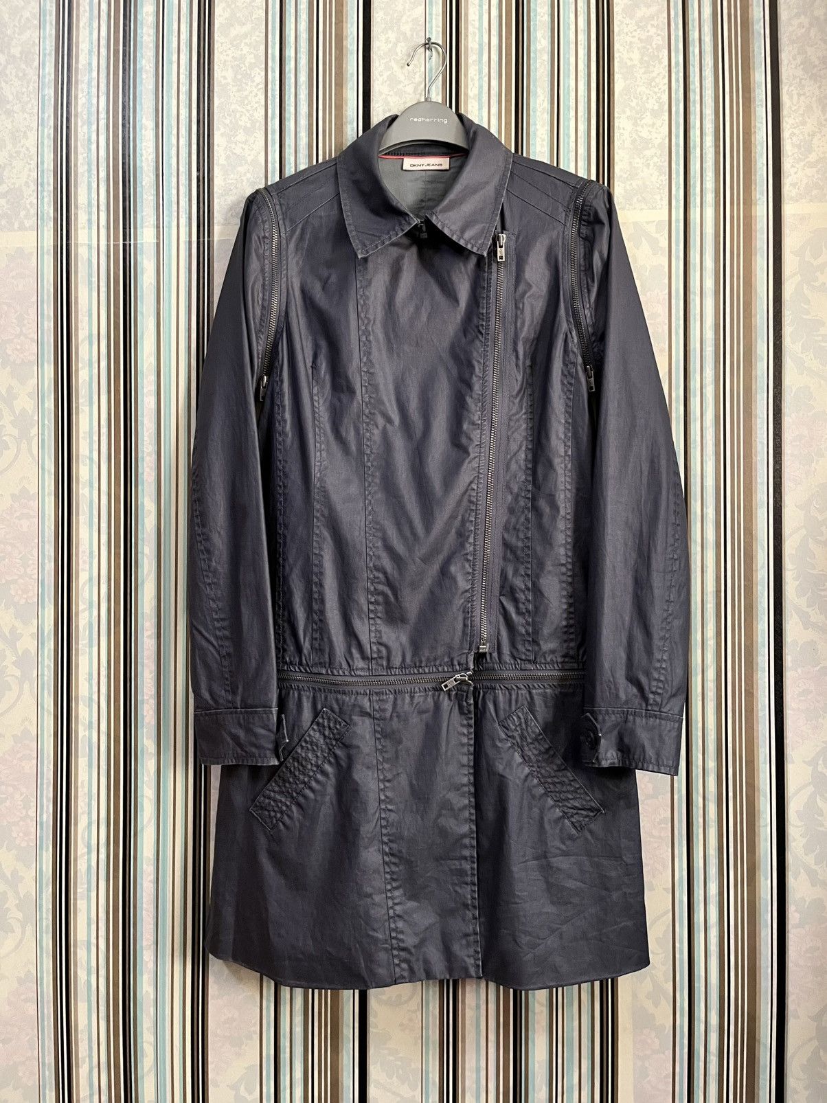 DKNY 2000s runway coats/vest faction combine zipped #H1 Size XS / US 0-2 / IT 36-38 - 2 Thumbnail