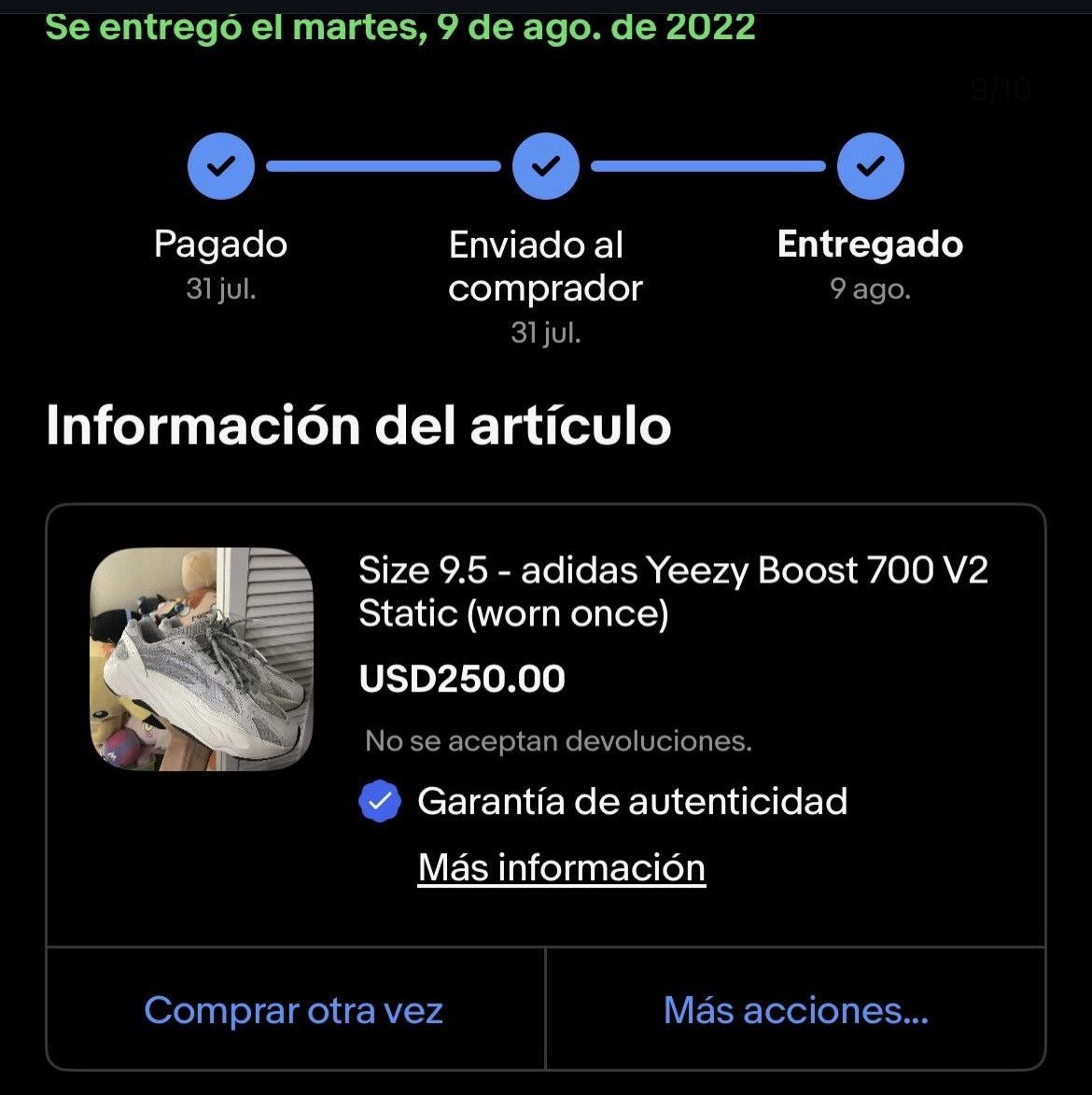 Yeezy Adidas Yeezy Boost 700 Static Size US 9.5 / EU 42-43 - 9 Thumbnail