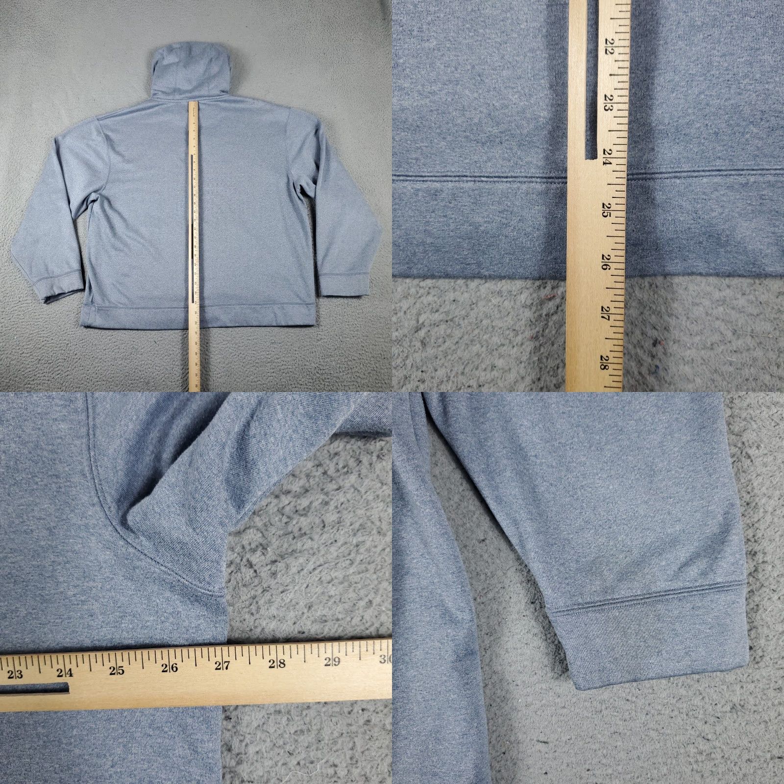 Under Armour Under Armour Hoodie Mens L Blue Pullover Mock Neck Sweatshirt Shirt Sweater Casual/All Seasons Sports Logo Size US L / EU 52-54 / 3 - 8 Thumbnail