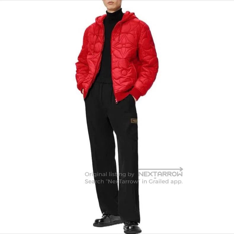 Louis Vuitton Red Louis Vuitton Quilted Hooded Jacket- Size US L / EU 52-54 / 3 - 6 Thumbnail