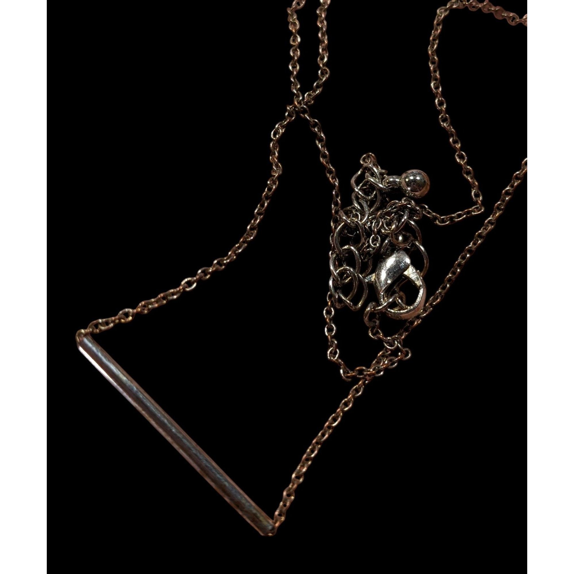 Other Minimalist Silver Tone Tube On Chain Necklace Size ONE SIZE - 3 Thumbnail