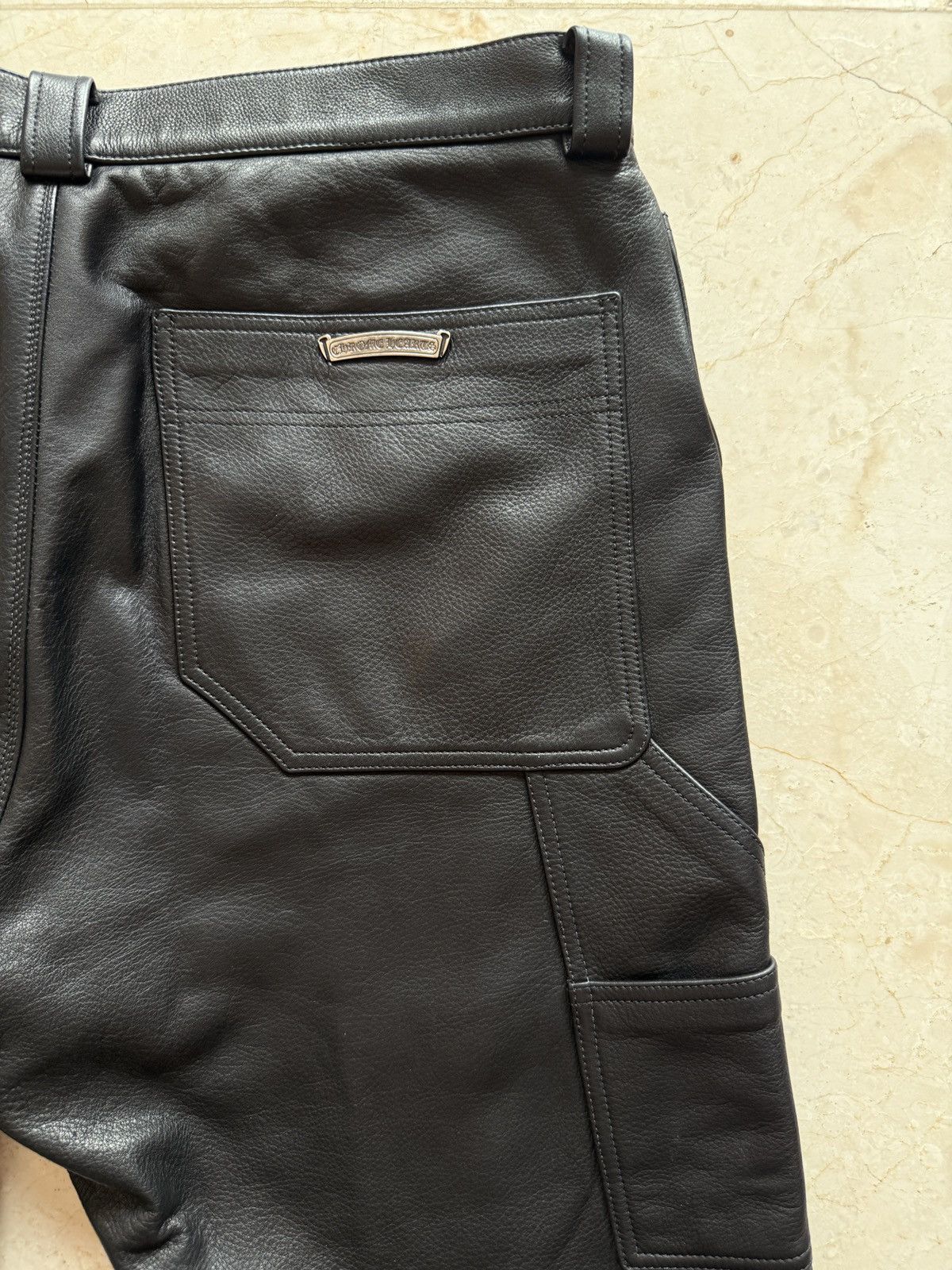 Chrome Hearts Chrome hearts leather pants Size US 36 / EU 52 - 2 Thumbnail