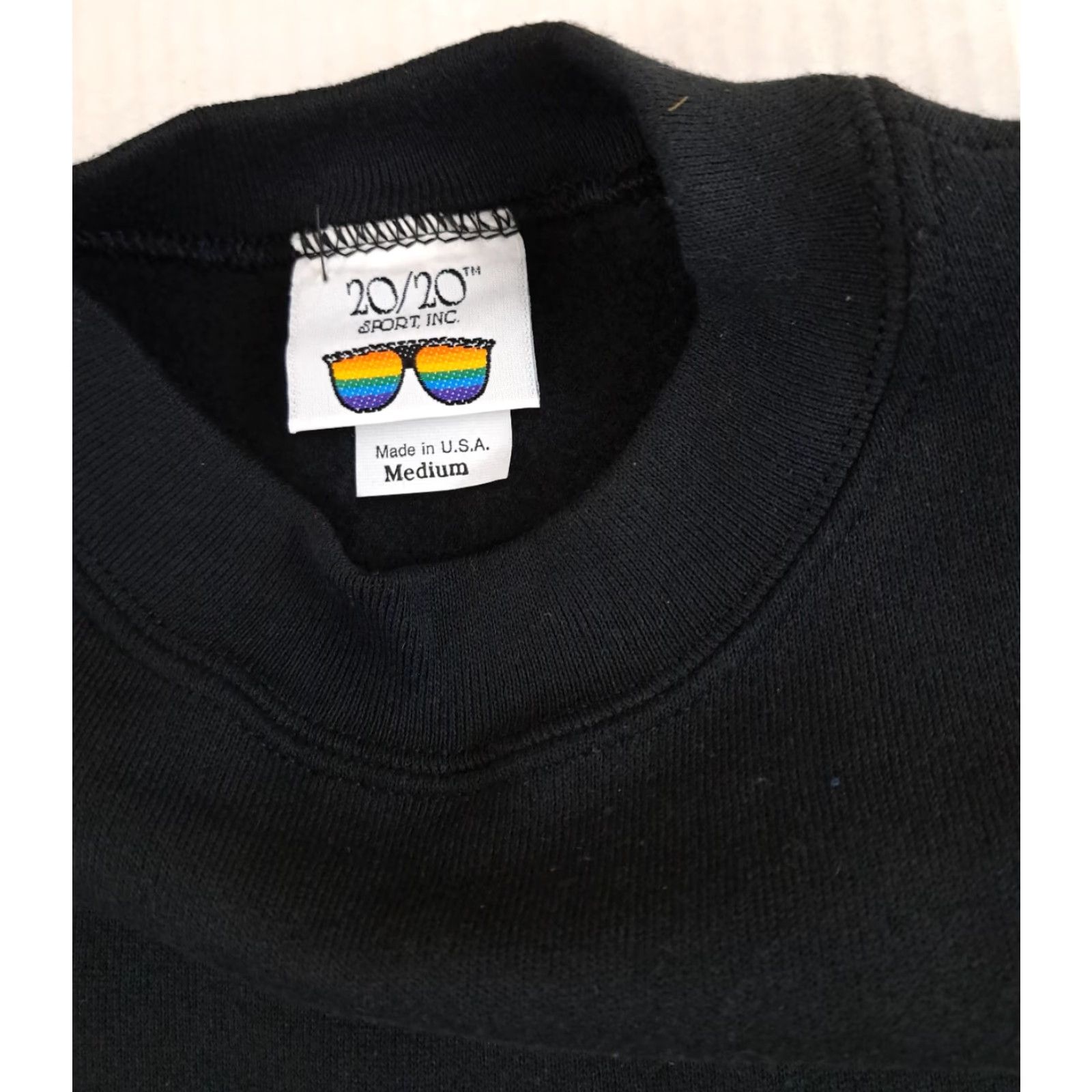 Vintage VINTAGE 20-20 USA Made Medium Black Sweatshirt NWT New Old Stock Sweatshirt Size US M / EU 48-50 / 2 - 2 Thumbnail