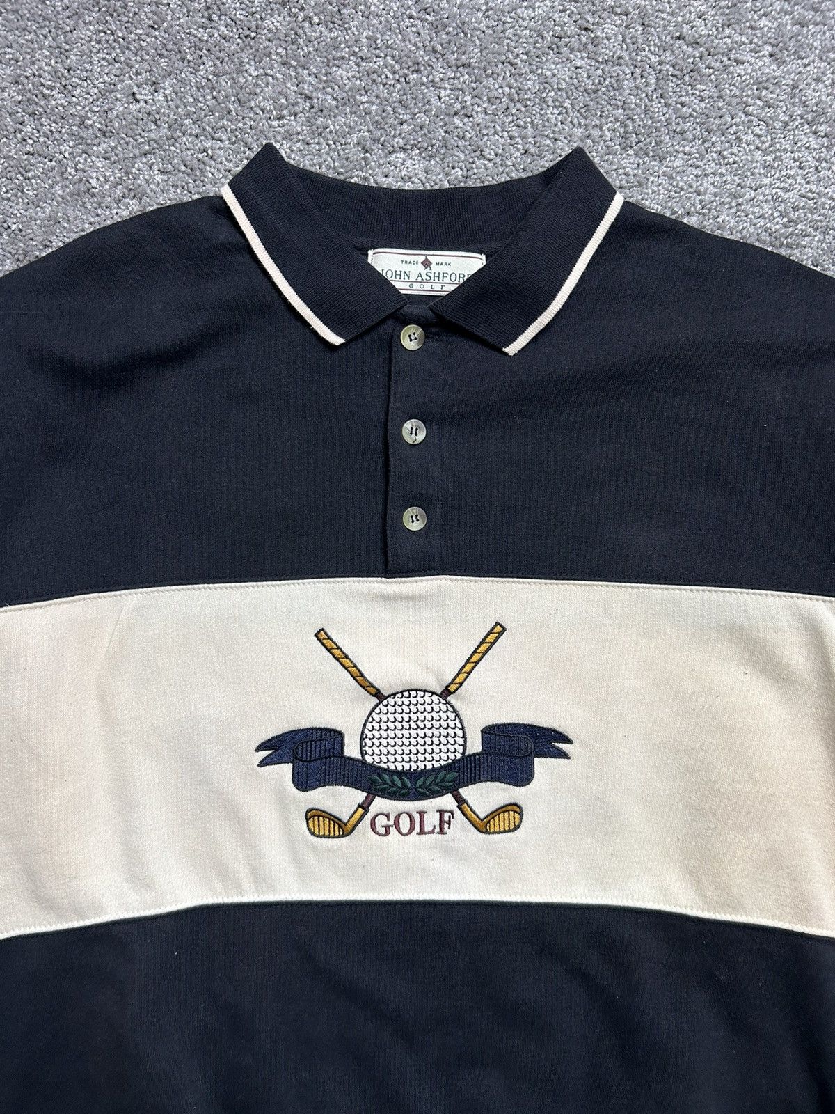 John Ashford × Vintage Vintage 80s/90s John Ashford Golf Rugby Crewneck Size US L / EU 52-54 / 3 - 2 Thumbnail