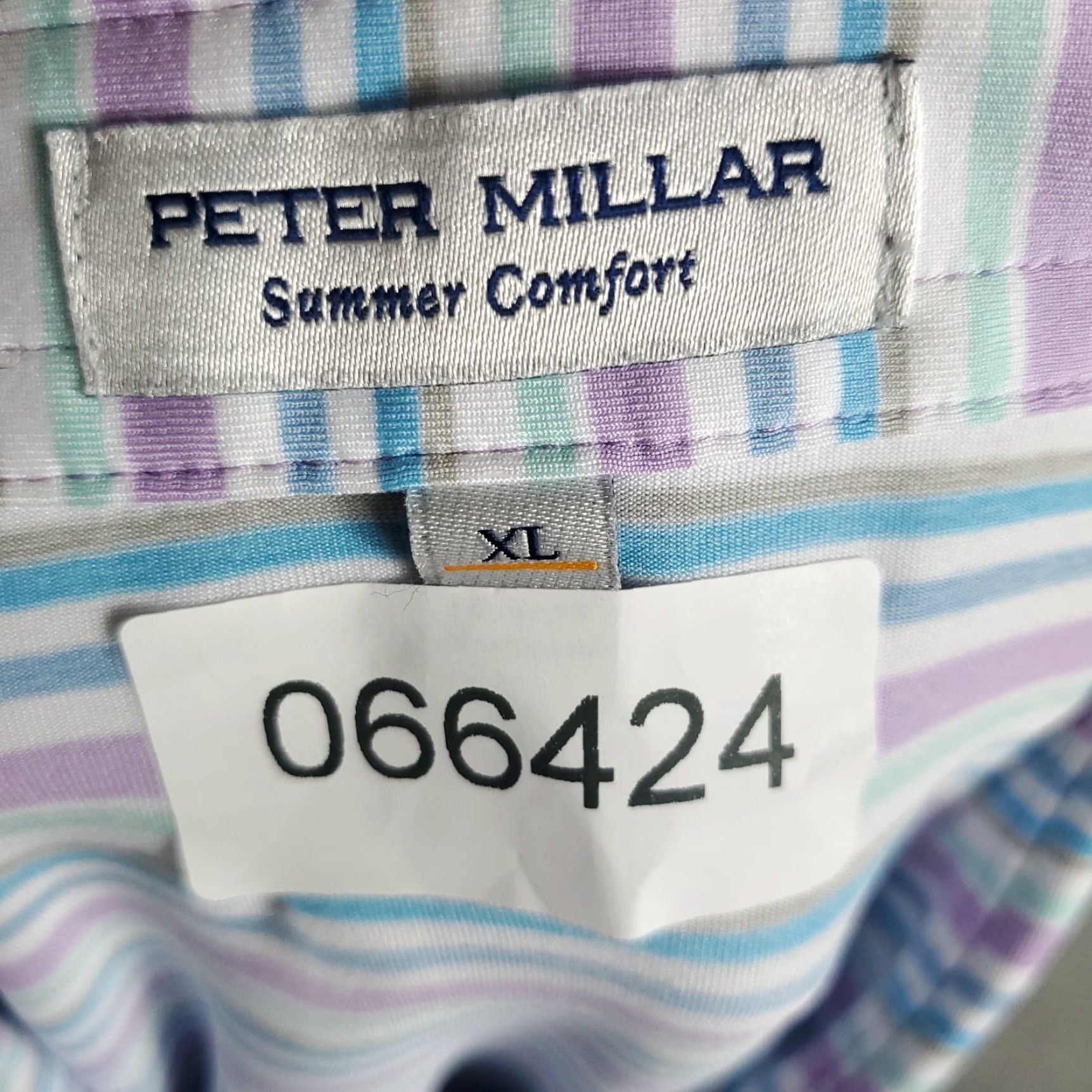 Peter Millar Peter Millar Polo Shirt Mens XL Blue Striped Polo Shirt Size US XL / EU 56 / 4 - 8 Thumbnail
