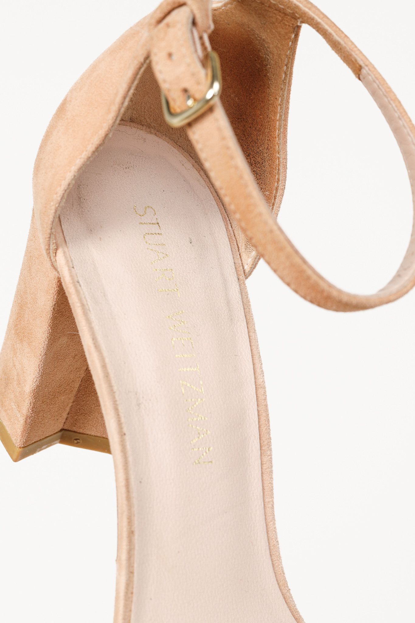 Stuart Weitzman Stuart Weitzman NearlyNude Naked Suede Ankle-Strap Sandals Size US 8.5 / IT 38.5 - 9 Thumbnail
