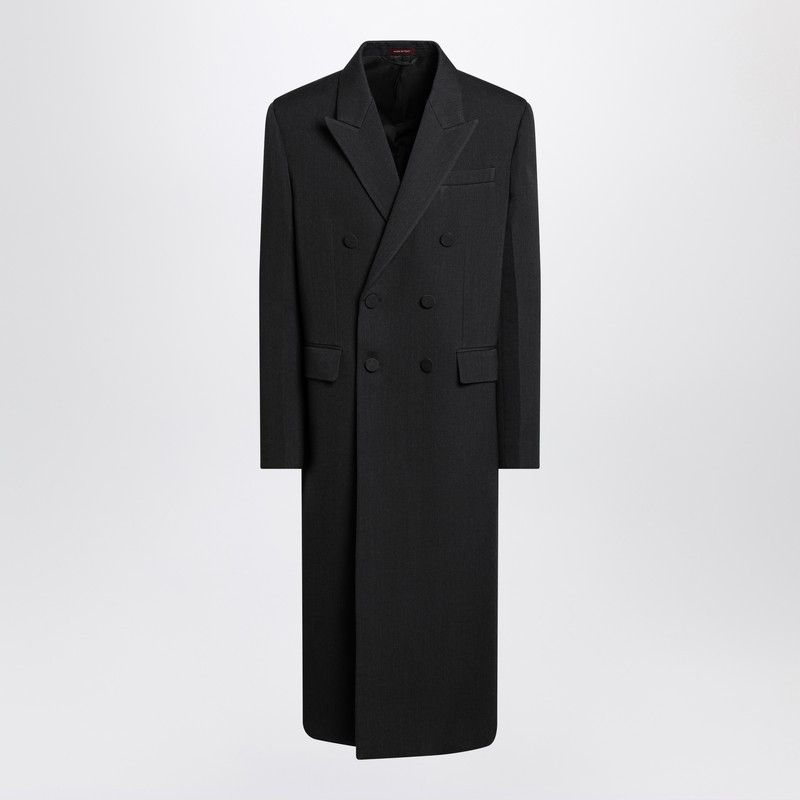 Gucci Gucci Long Double-Breasted Grey Wool Coat Size US M / EU 48-50 / 2 - 1 Thumbnail