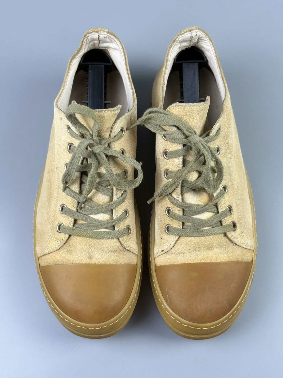 Rick Owens Rick Owens - Gum Sole Suede ‘Ramones’ Low Top Sneakers Size US 8 / EU 41 - 2 Thumbnail