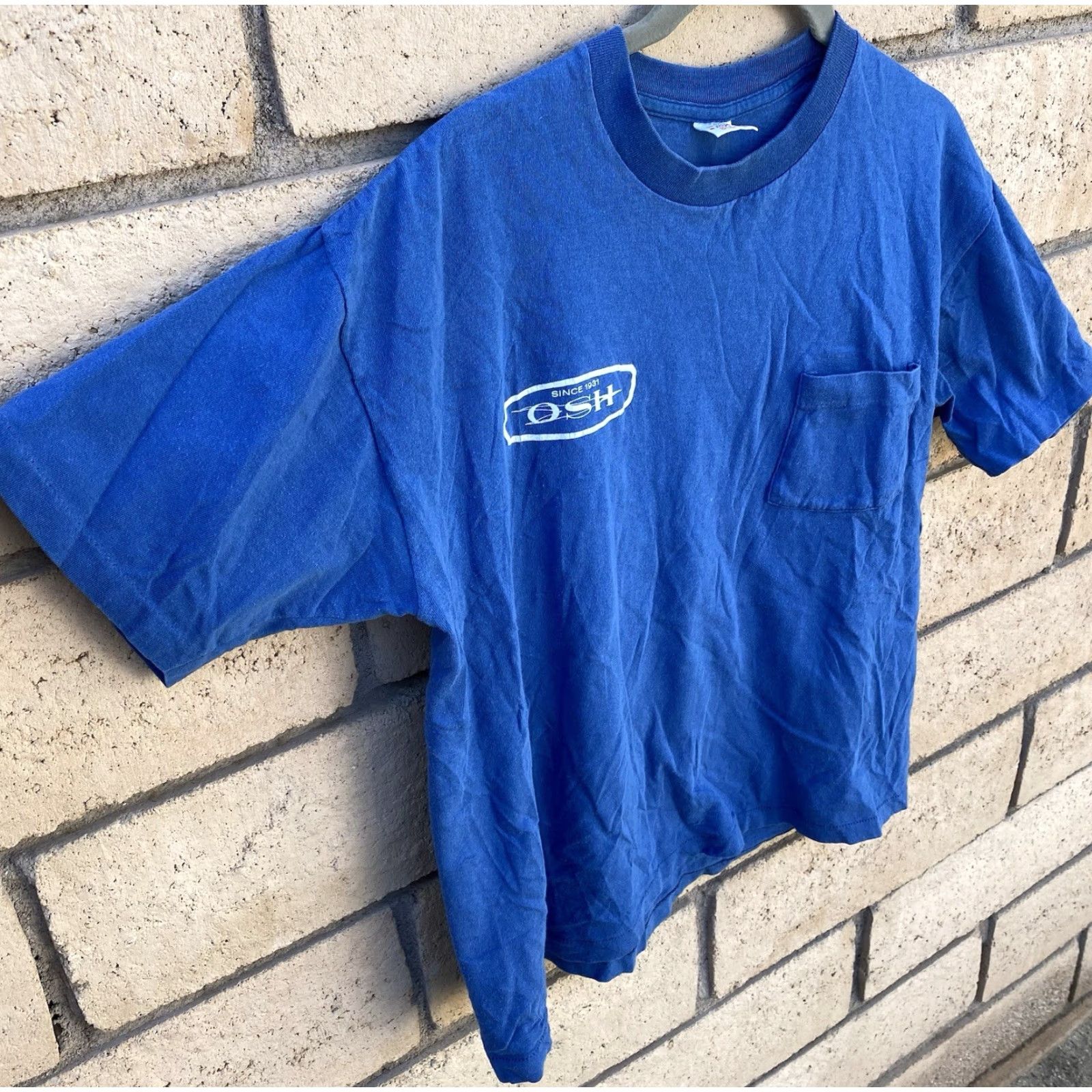 Vintage VINTAGE OSH Pocket Tee T-Shirt Blue L Men Small Stitch Since 1931 OSH Single Stitch Pocket Tee T-Shirt Orchard Suppy Hardware L Size US L / EU 52-54 / 3 - 3 Thumbnail