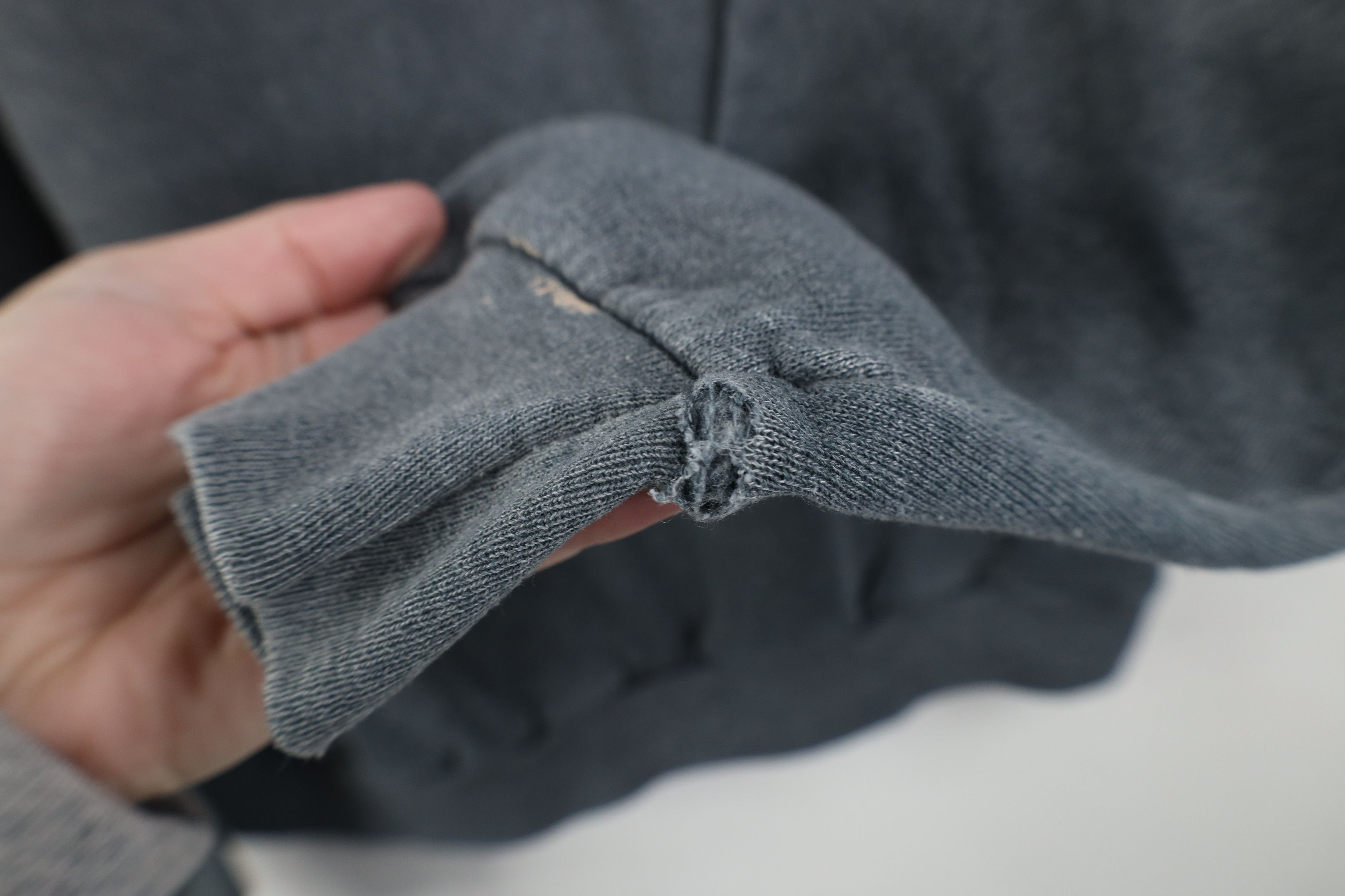 Vintage Vintage 90s Streetwear Blank Crewneck Sweatshirt Gray USA Size L / US 10 / IT 46 - 5 Thumbnail