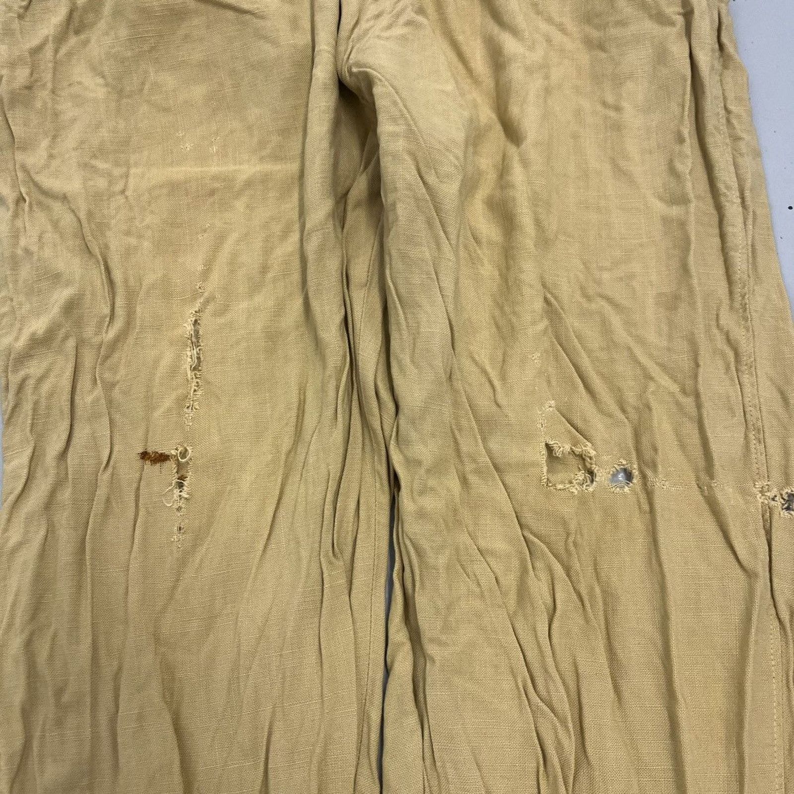 Other Vintage 50s Chico Slack Tan Rayon Pattern Trousers 36x29 Size US 36 / EU 52 - 2 Thumbnail