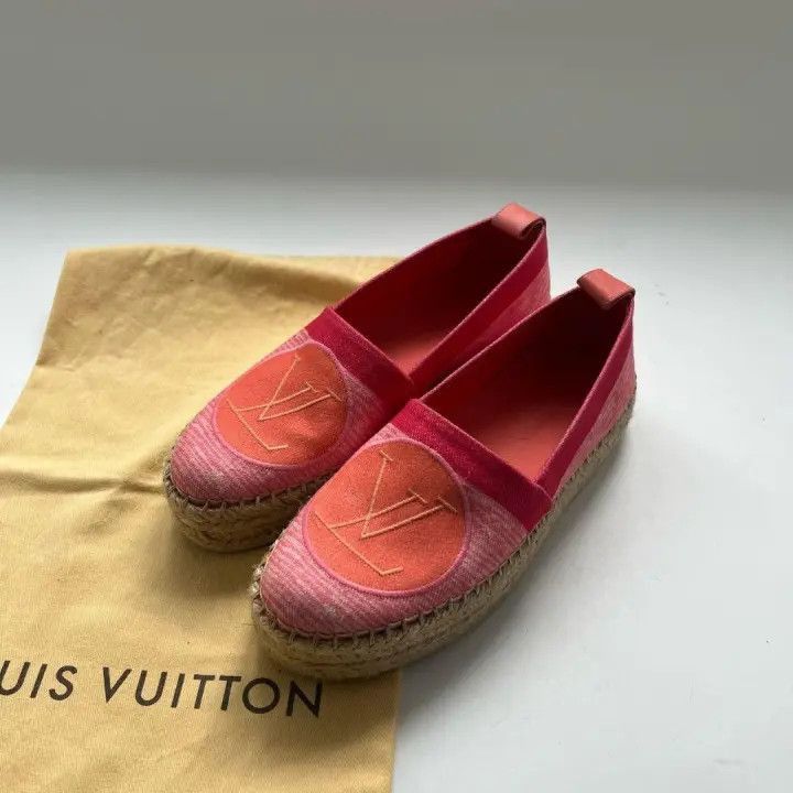 Louis Vuitton Louis Vuitton Pink Canvas Fisherman Shoes -2508 Size US 5 / EU 37 - 1 Thumbnail