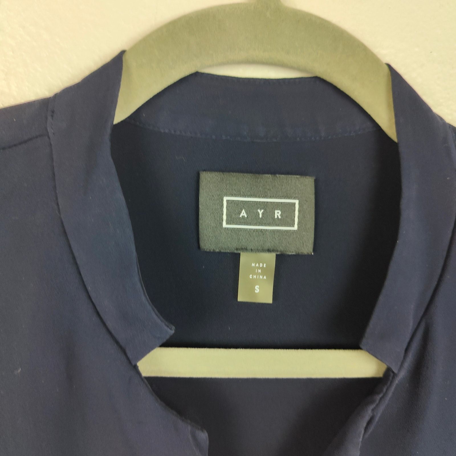 Other Ayr The Silk Trench Dress Womens Small Navy Blue Minimalist Size S / US 4 / IT 40 - 6 Thumbnail