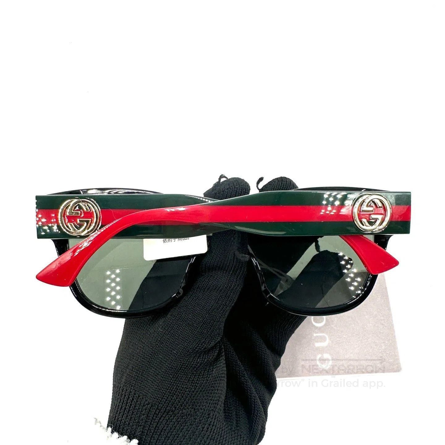 Gucci Gucci GG Logo Red Green Stripe Sunglasses. Size ONE SIZE - 6 Thumbnail