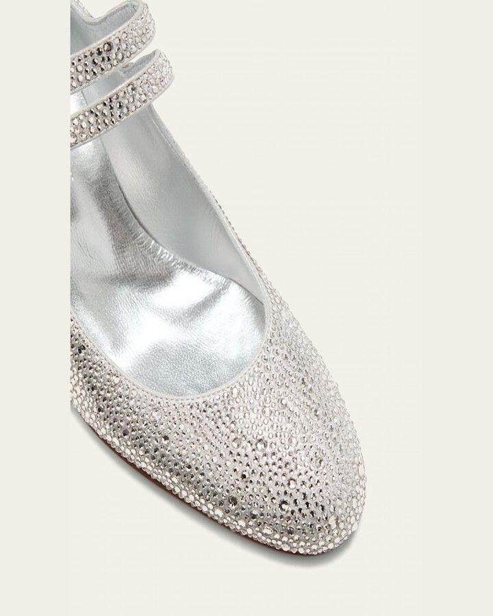Christian Louboutin o1s1wg111024 Miss Jane Strass Pumps in Silver Size US 12 / IT 42 - 3 Thumbnail