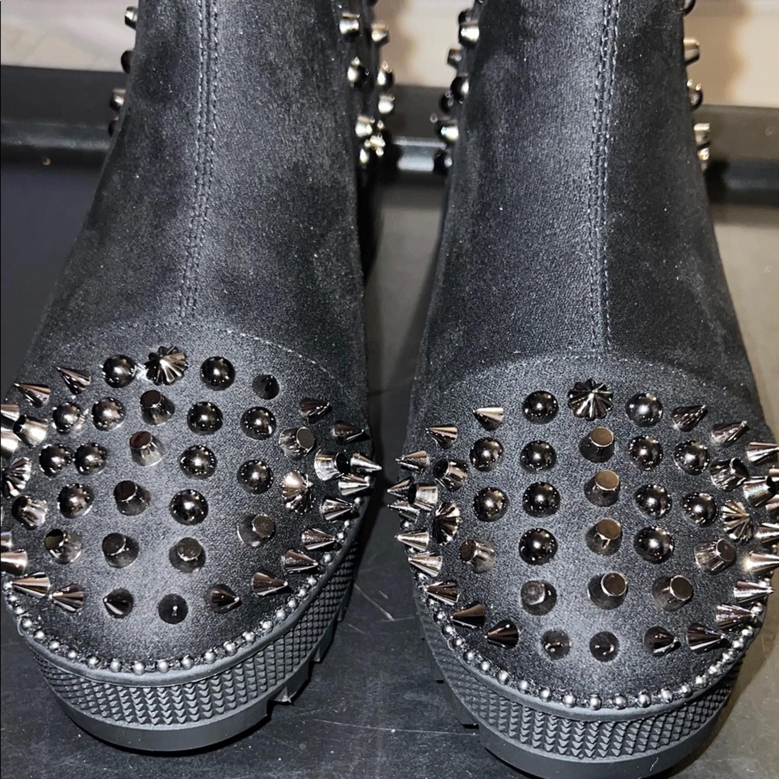 Other Cape Robbin Black Studded Ankle Booties Size US 7 / IT 37 - 4 Thumbnail