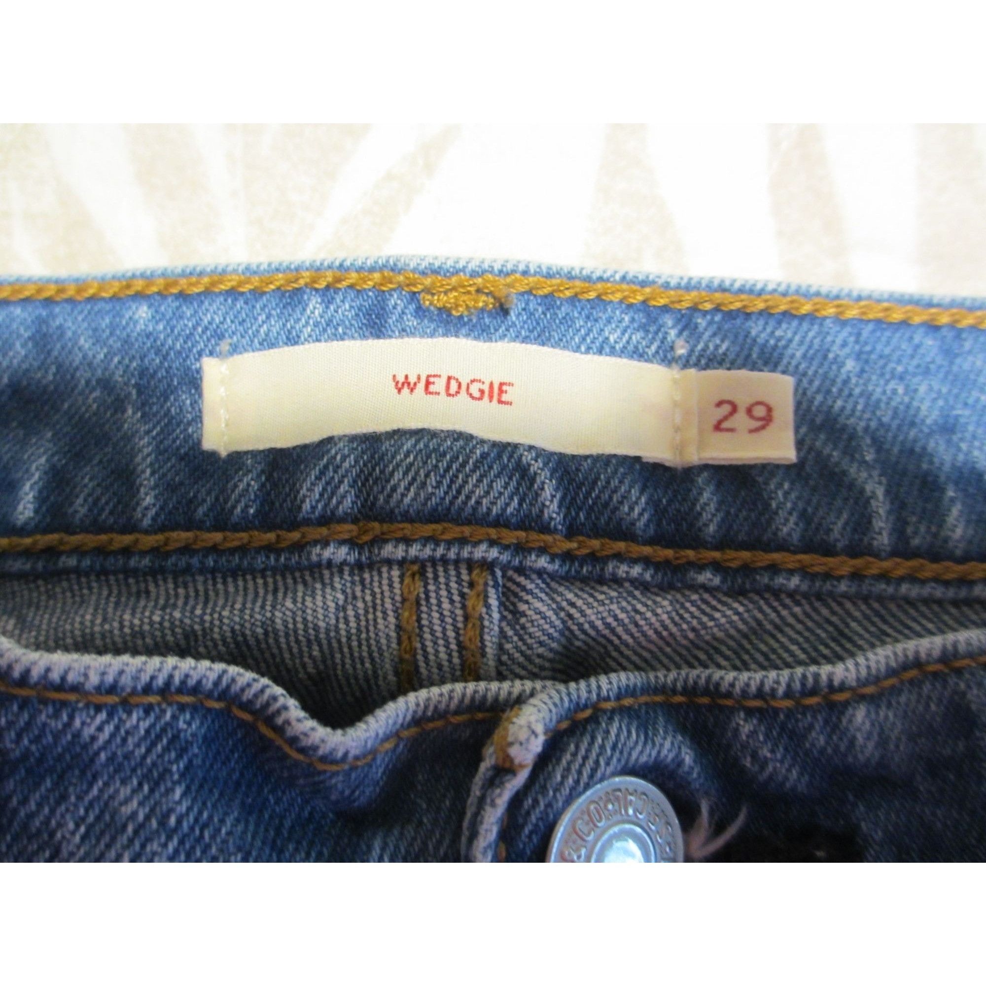 Levi's Levis Premium Wedgie Fit Distressed Jeans Size 29 Medium Was Size 29" - 5 Thumbnail