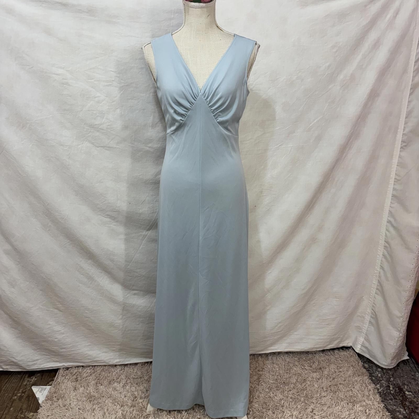 Other Vtg 70s powder blue lace capelet empire waist maxi dress Size M / US 6-8 / IT 42-44 - 4 Thumbnail